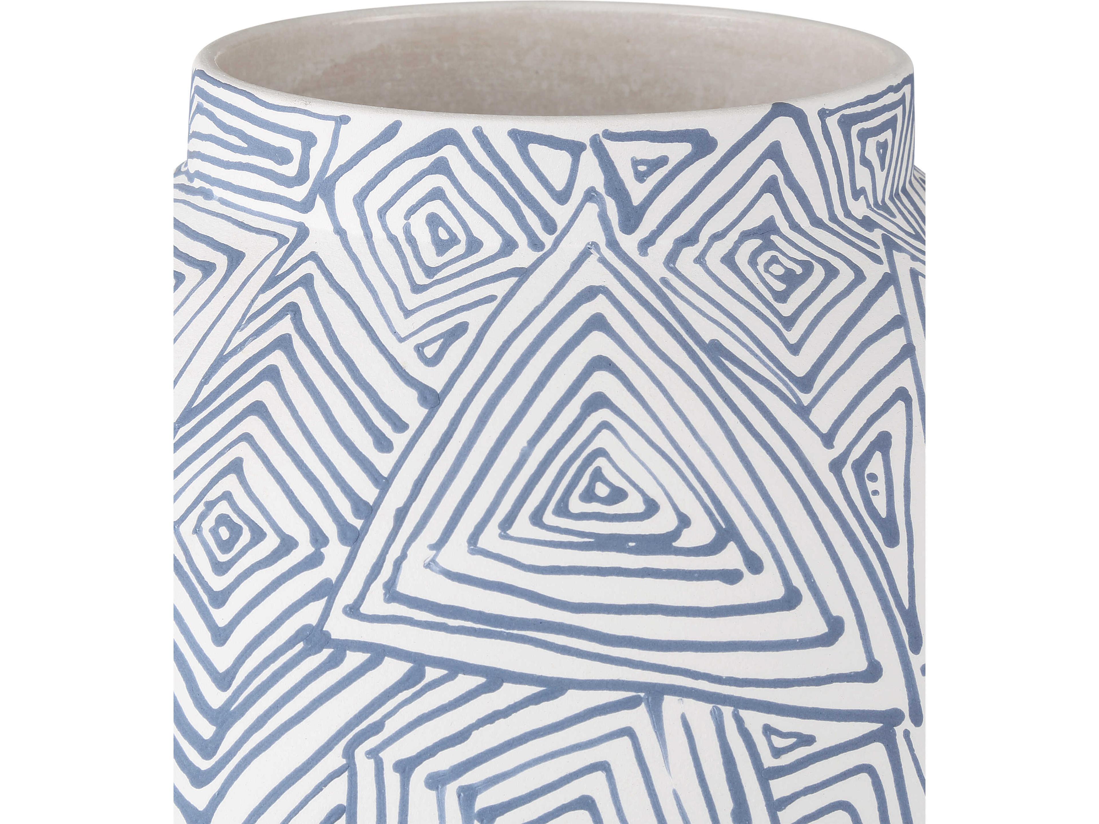 Currey & Company Blue White Vase