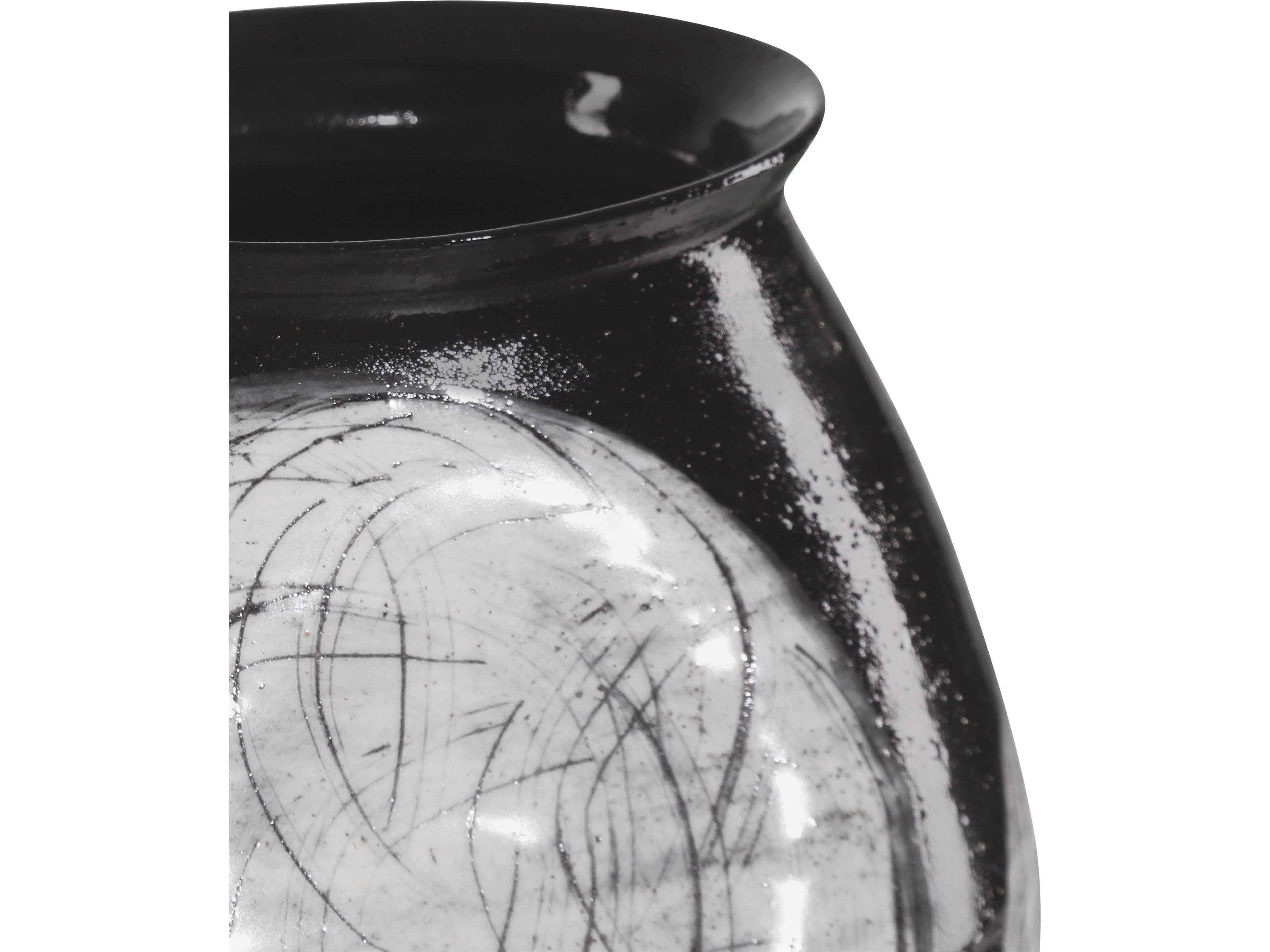 Currey & Company Nakamura Black Light Gray Vase