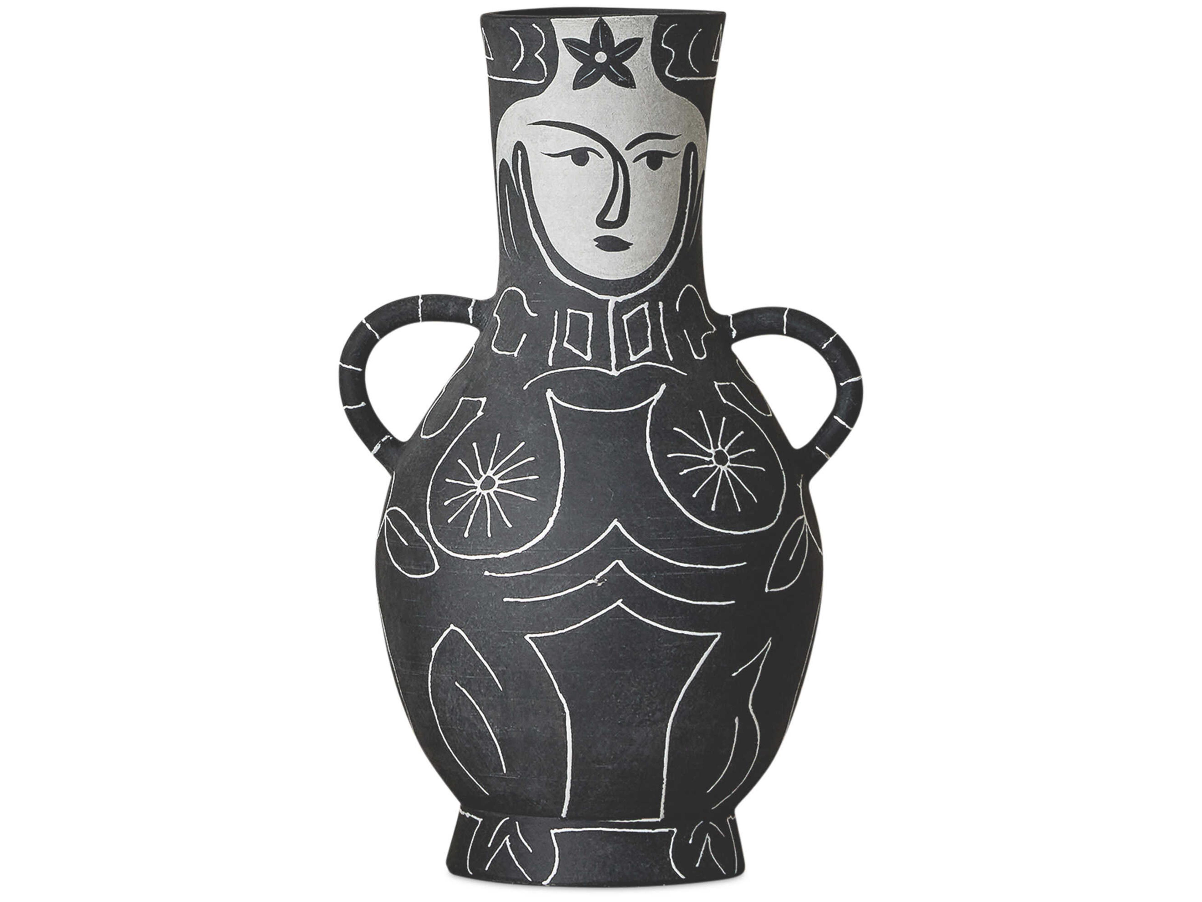 Saint-Paul-de-Vence Black White Vase