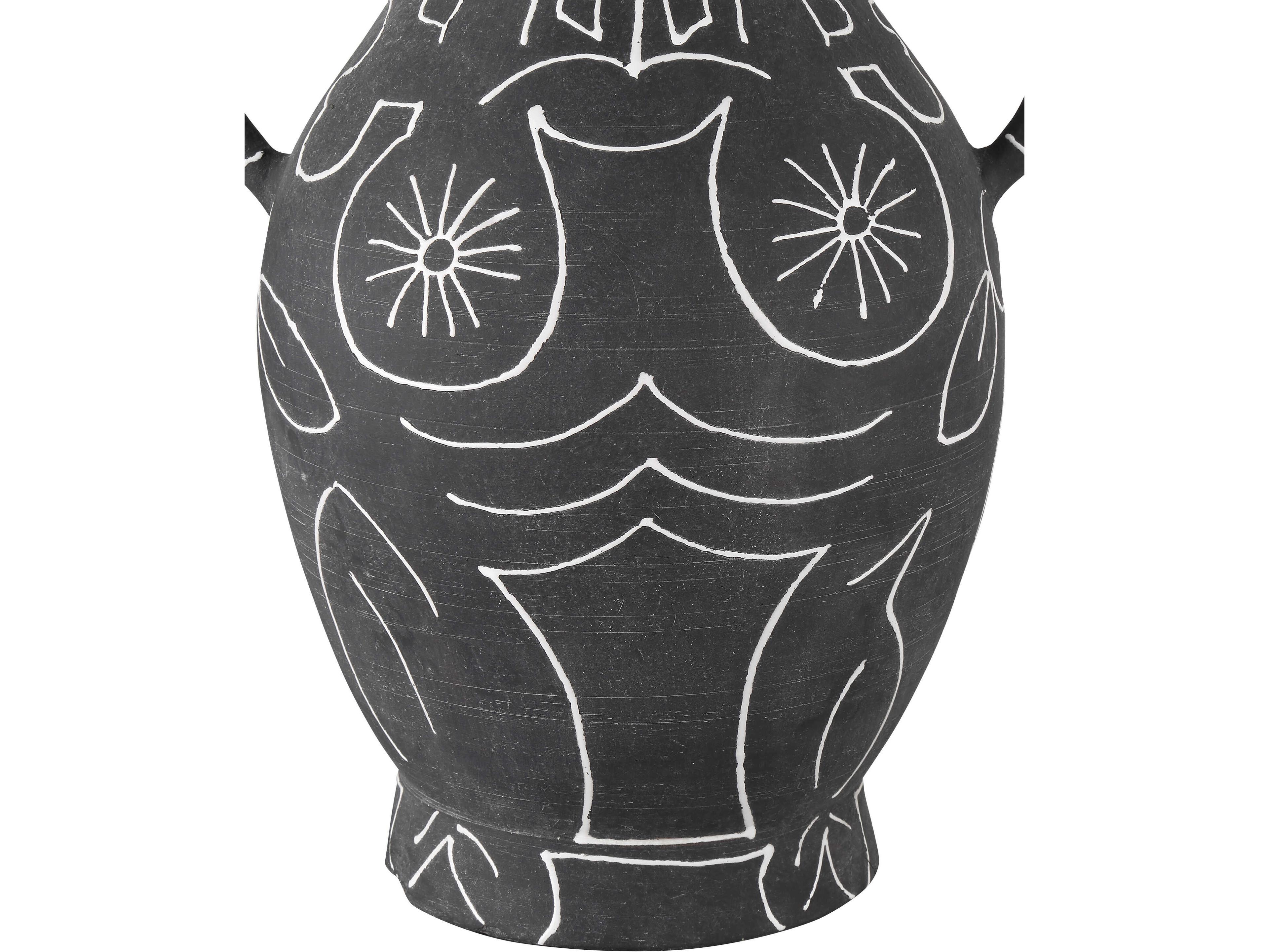 Currey & Company Saint-Paul-de-Vence Black White Vase