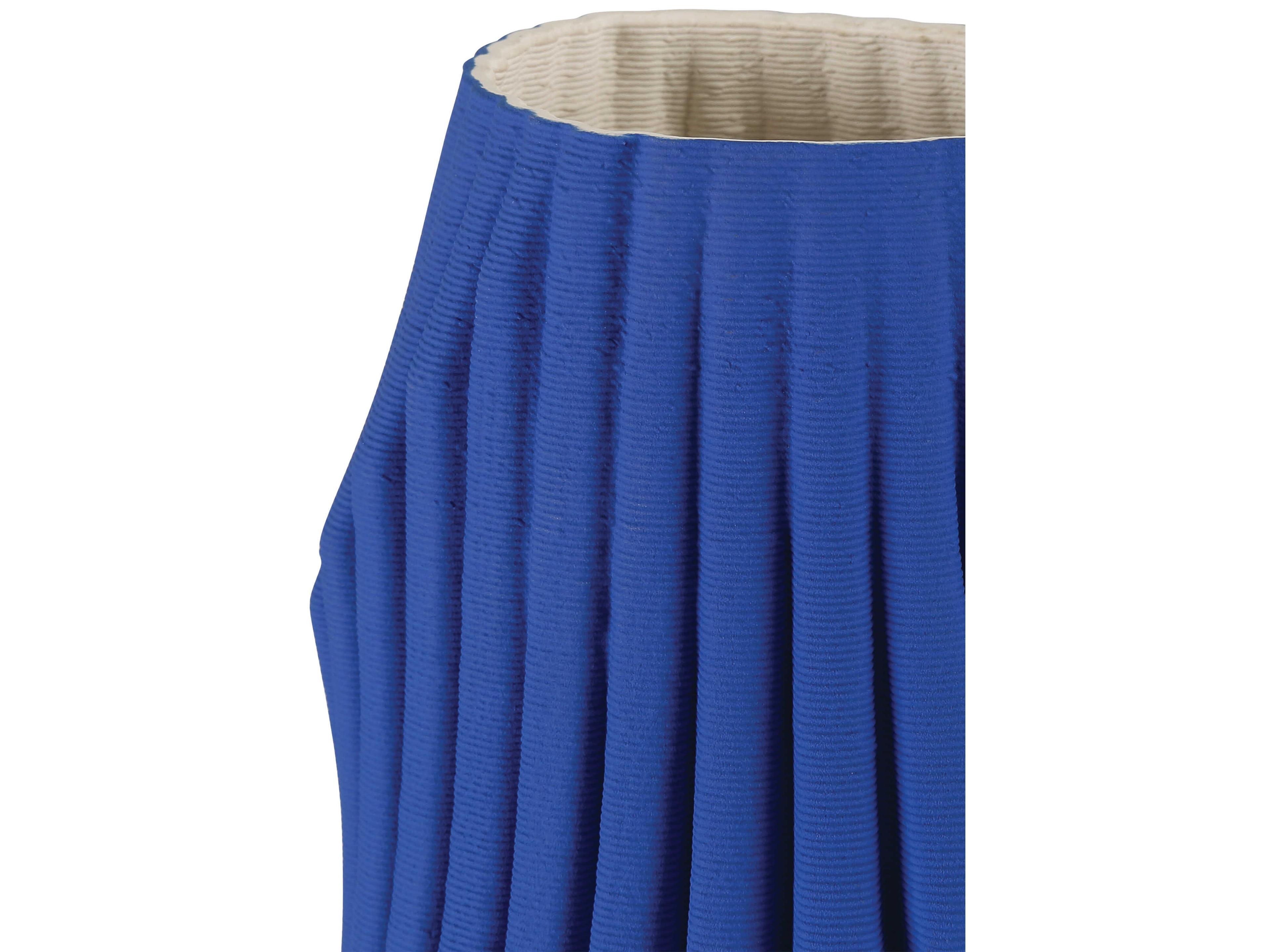 Currey & Company Cobalt Blue Pleat Vase