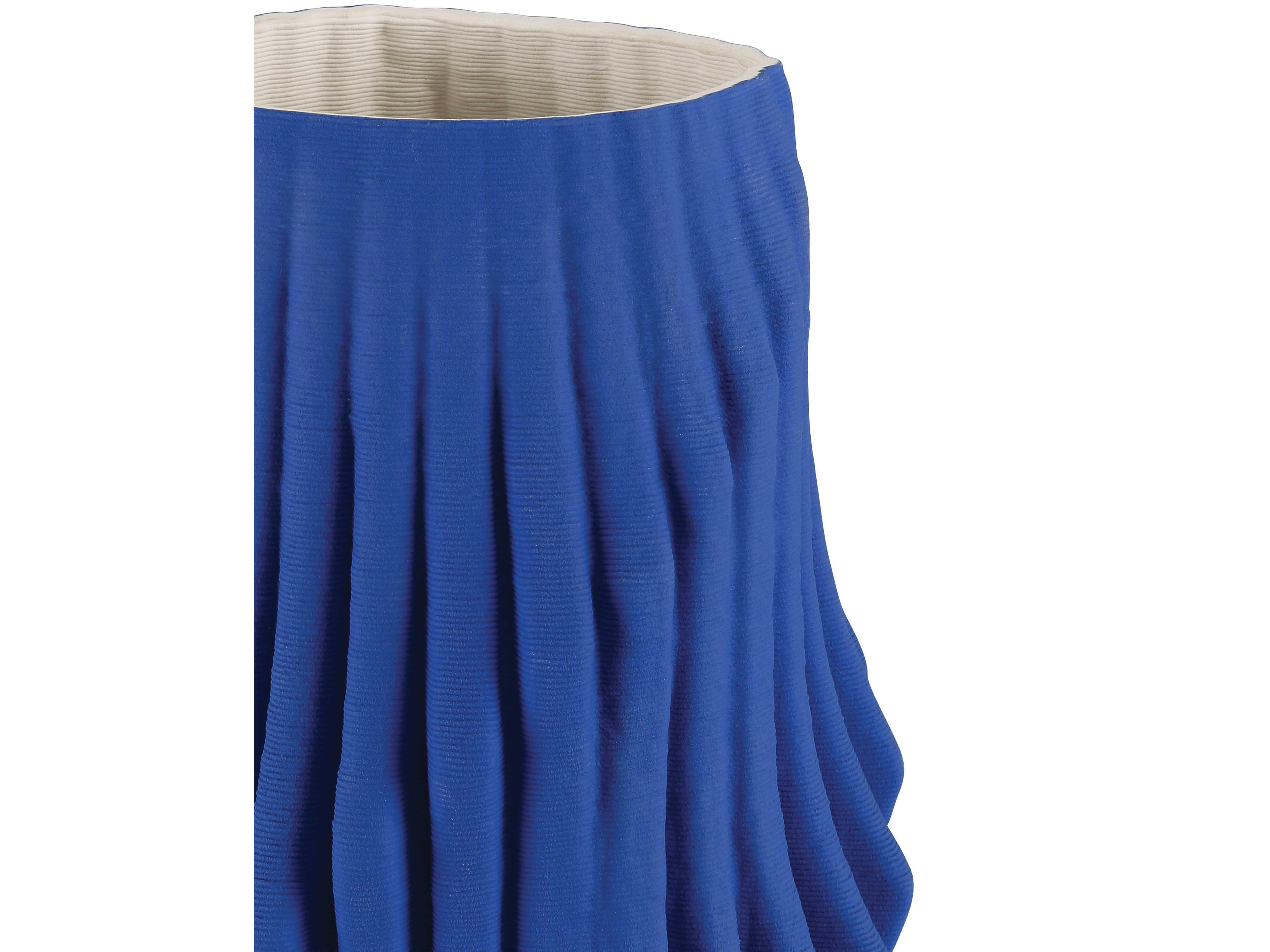 Currey & Company Cobalt Blue Pleat Vase