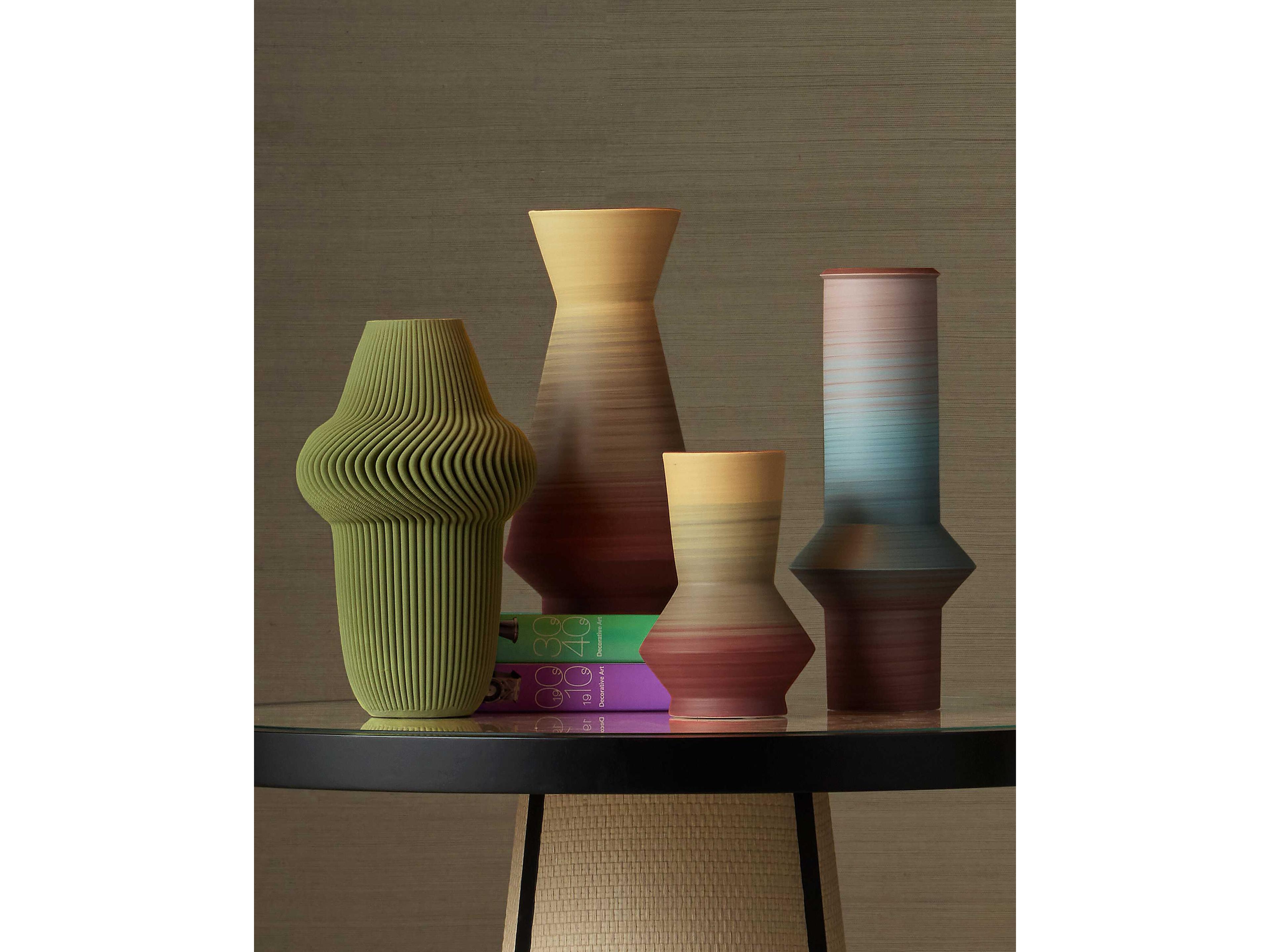 Currey & Company Green Plisse Vase