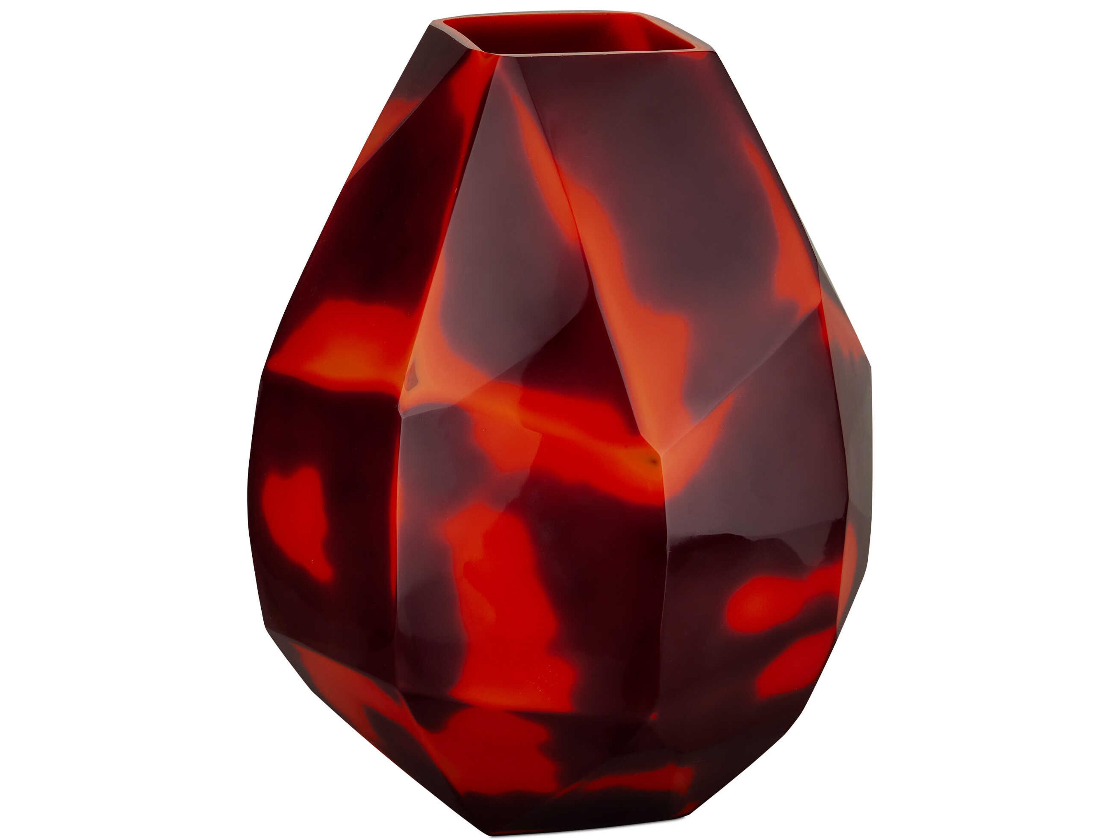 Currey & Company Akako Black Orange Vase