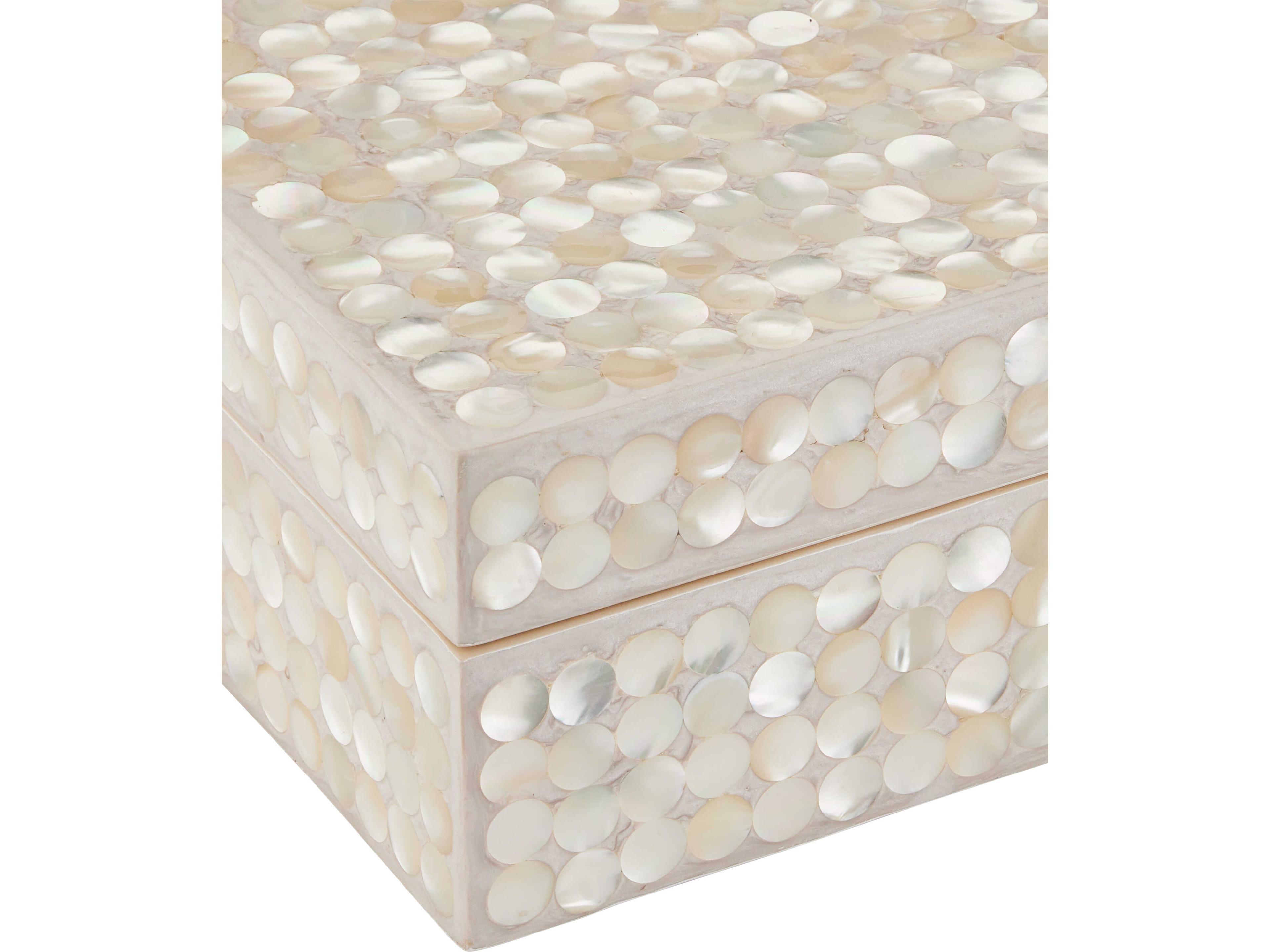Currey & Company Natural Cream Gerri Dot Box Set of 2