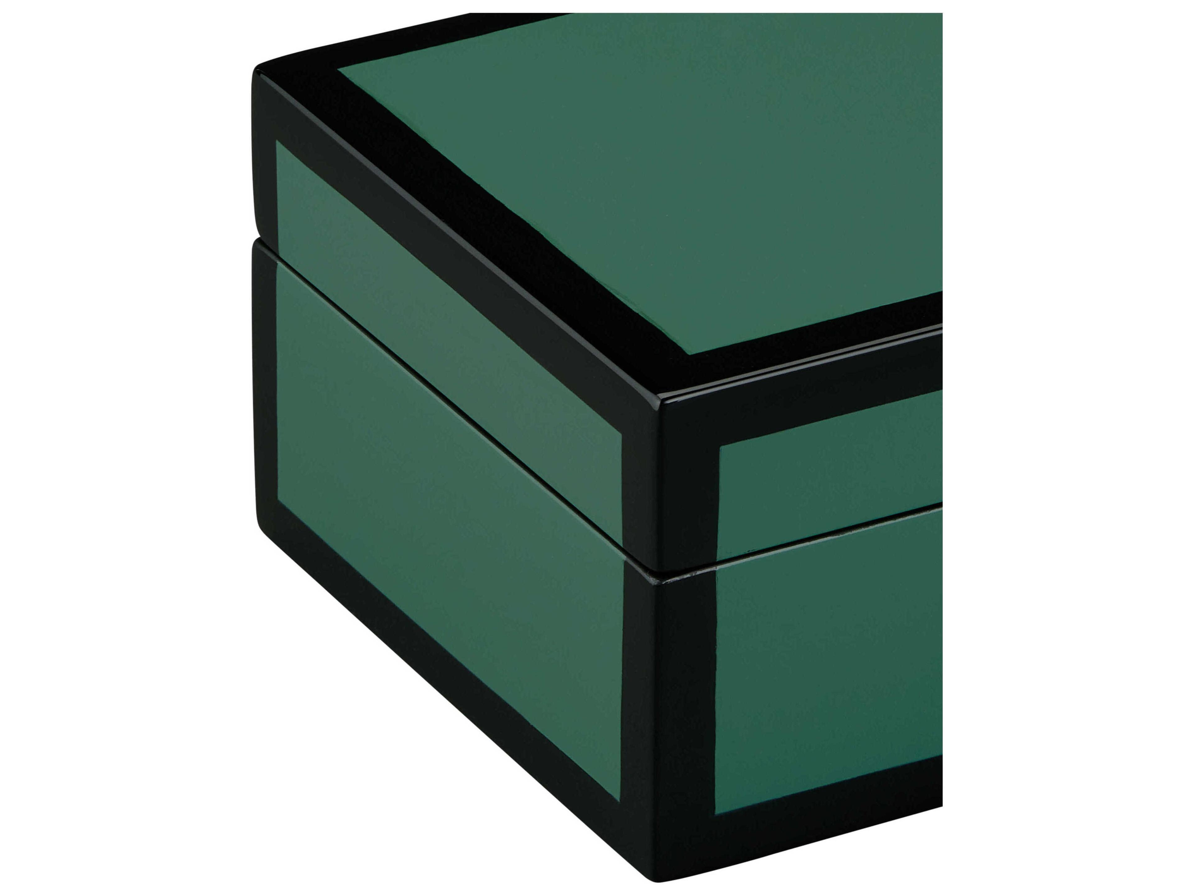 Currey & Company Green Lacquer Box Set of 2