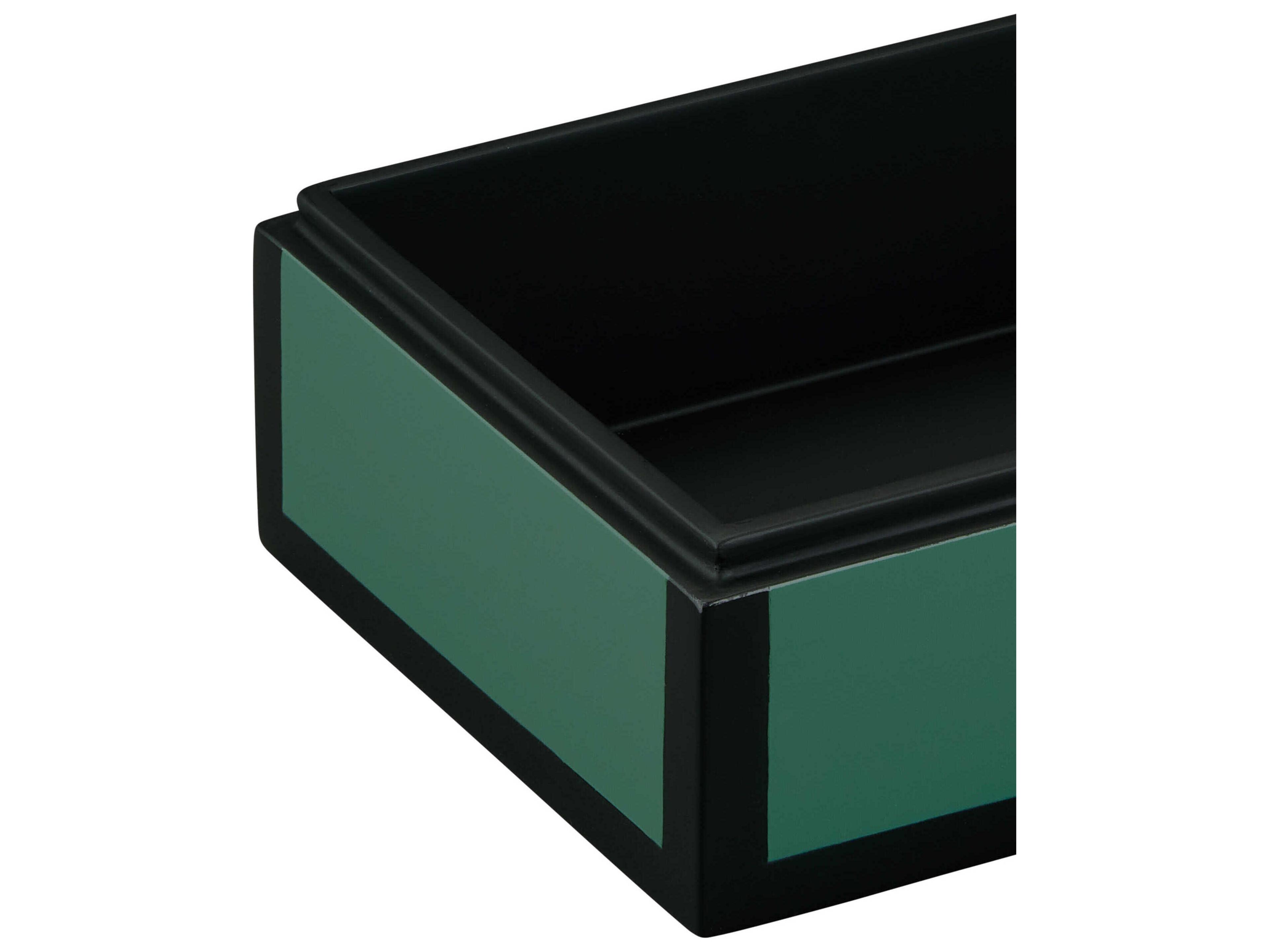 Currey & Company Green Lacquer Box Set of 2