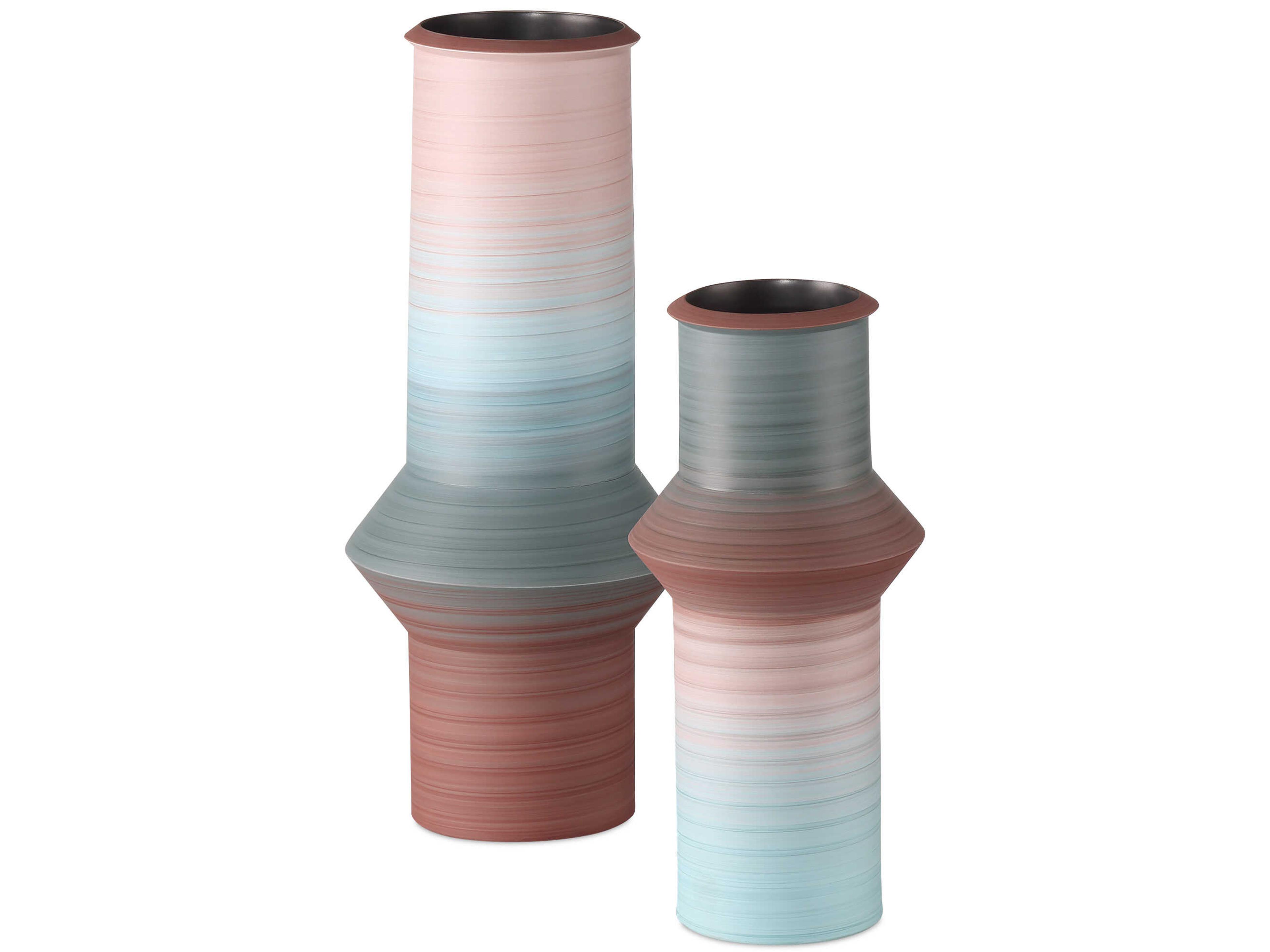 Happy 80's Blue & Red Vase Set of 2