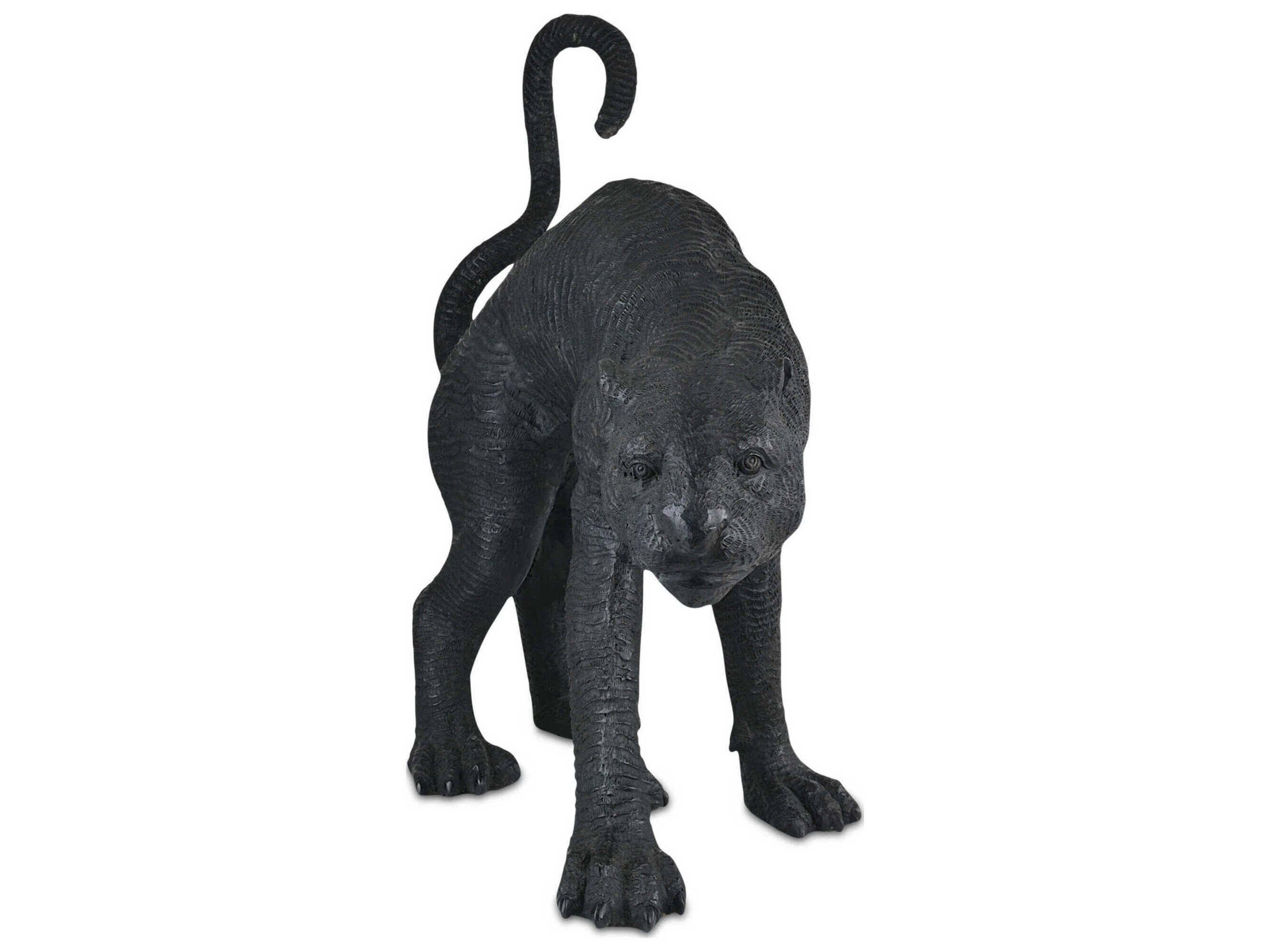 Currey & Company Standing Black Panther Sculpture