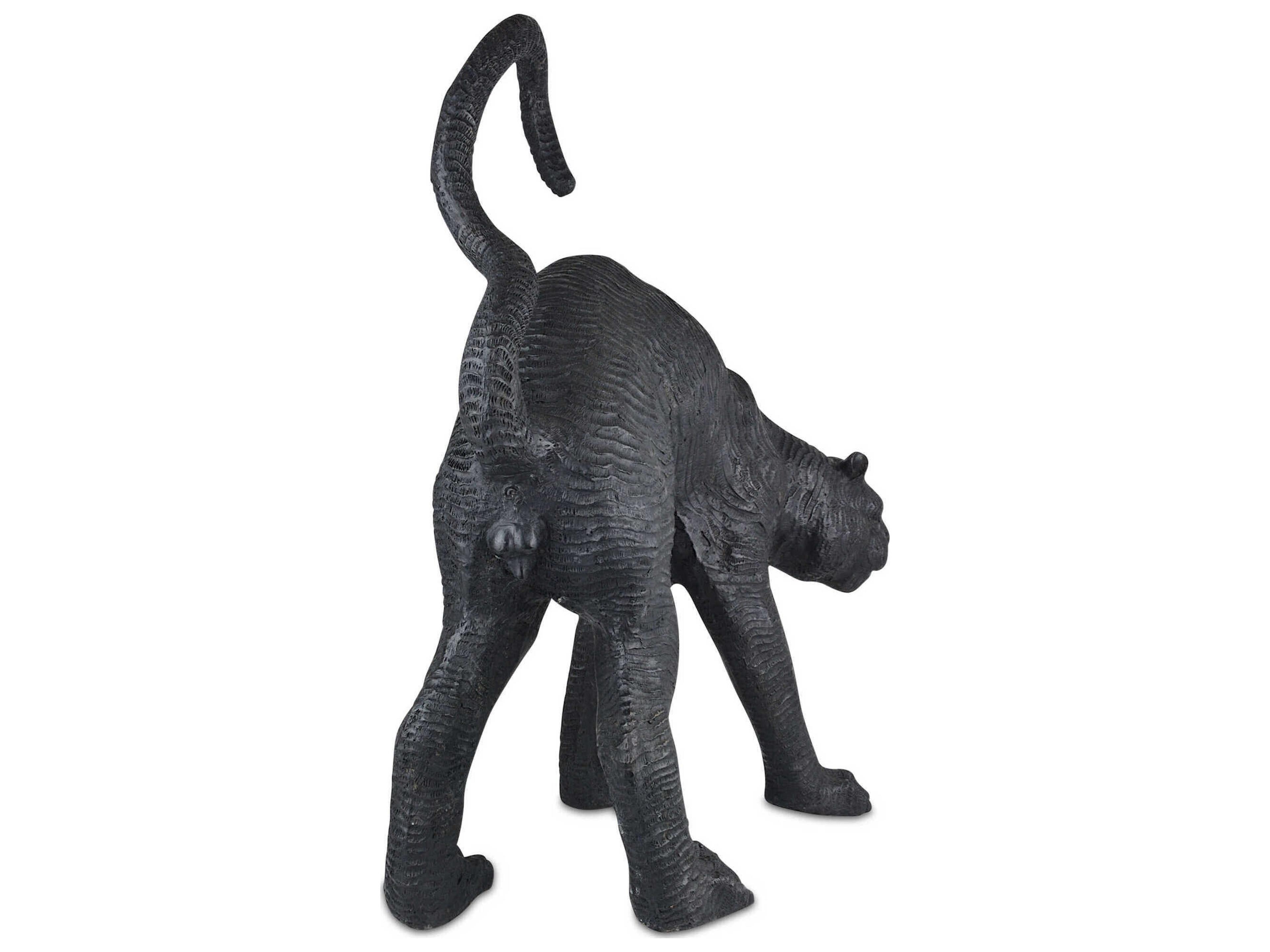 Currey & Company Standing Black Panther Sculpture