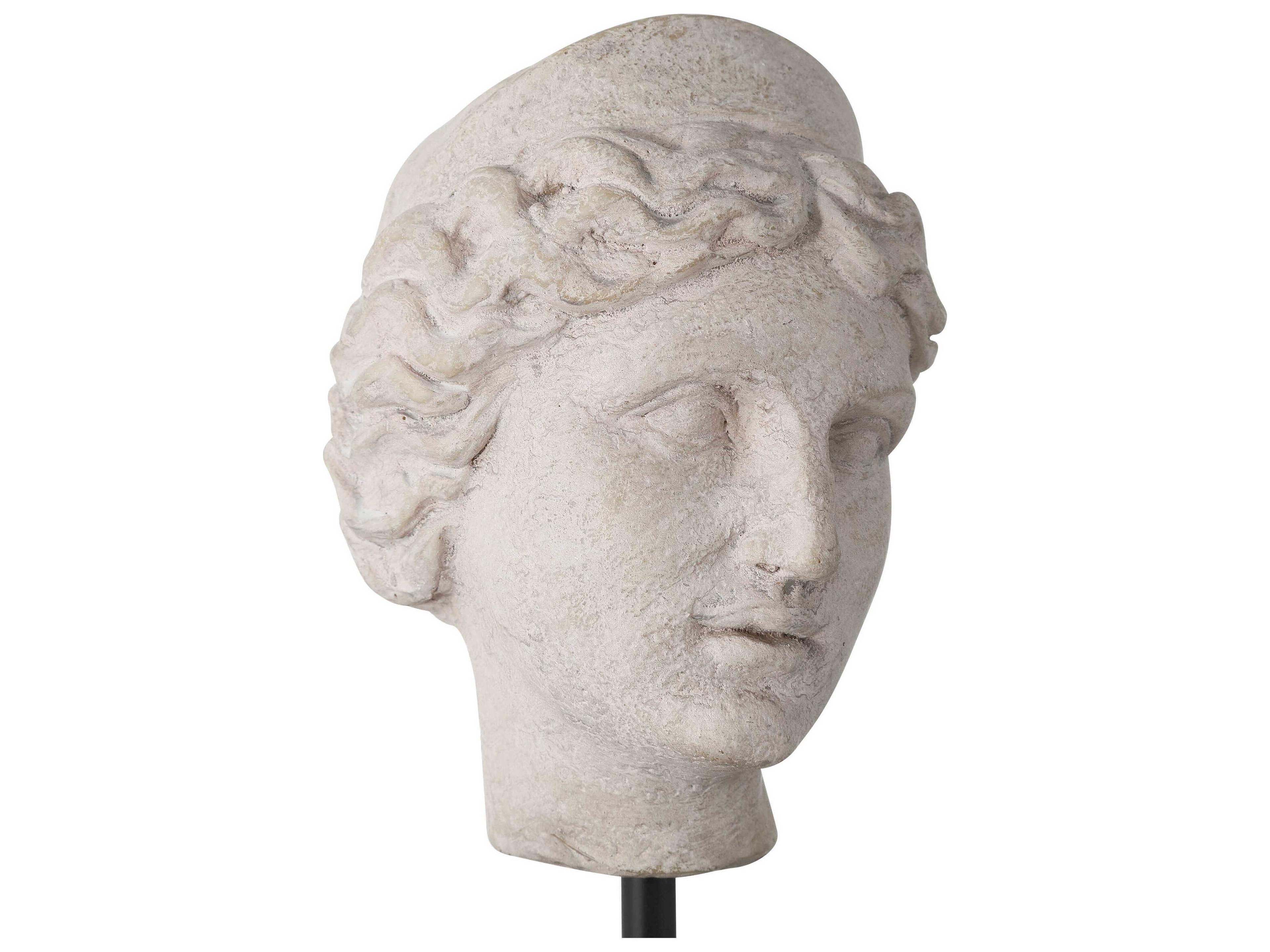 Currey & Company Pale Gray Venus Head on Stand (Set of 2)