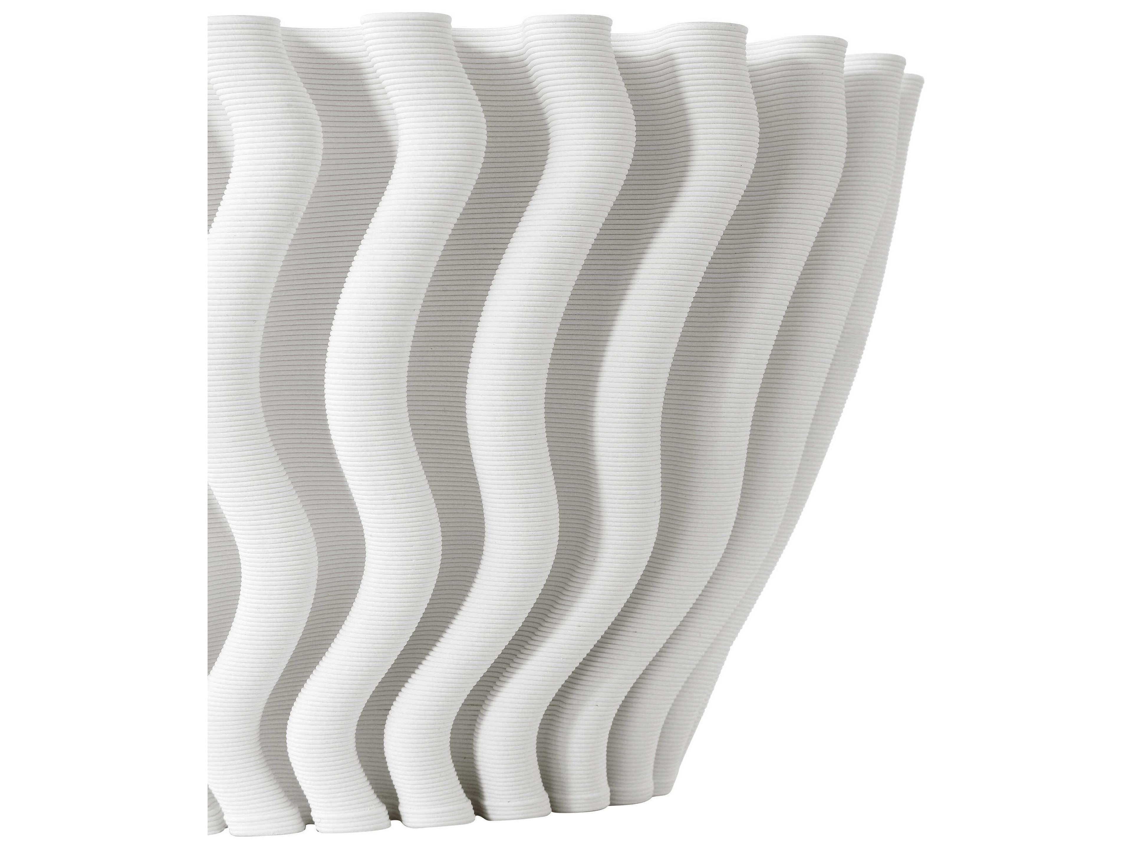 Currey & Company Ripple White Vase