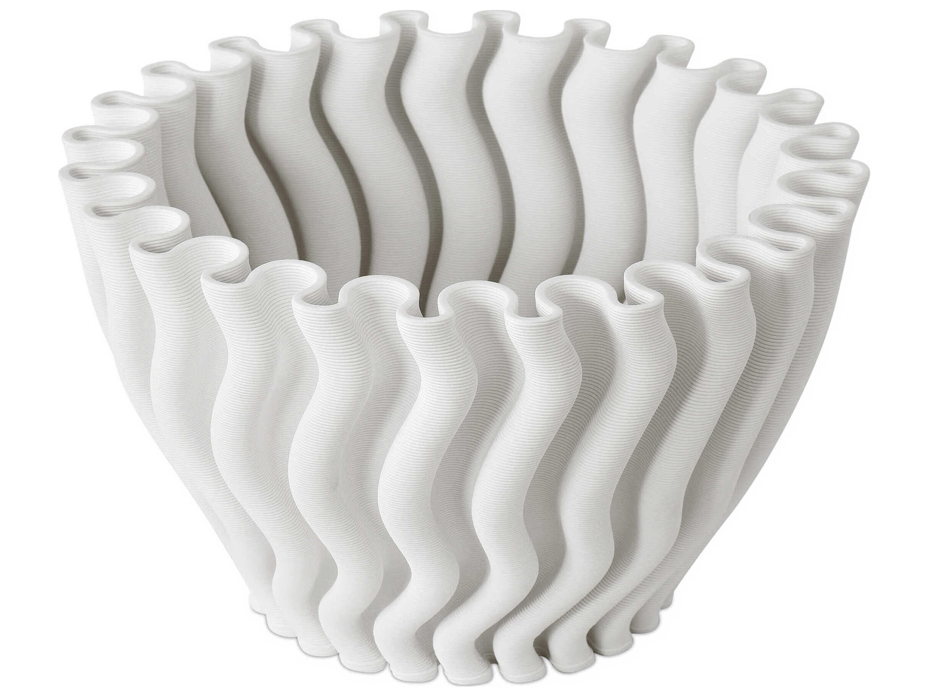 Currey & Company Ripple White Vase