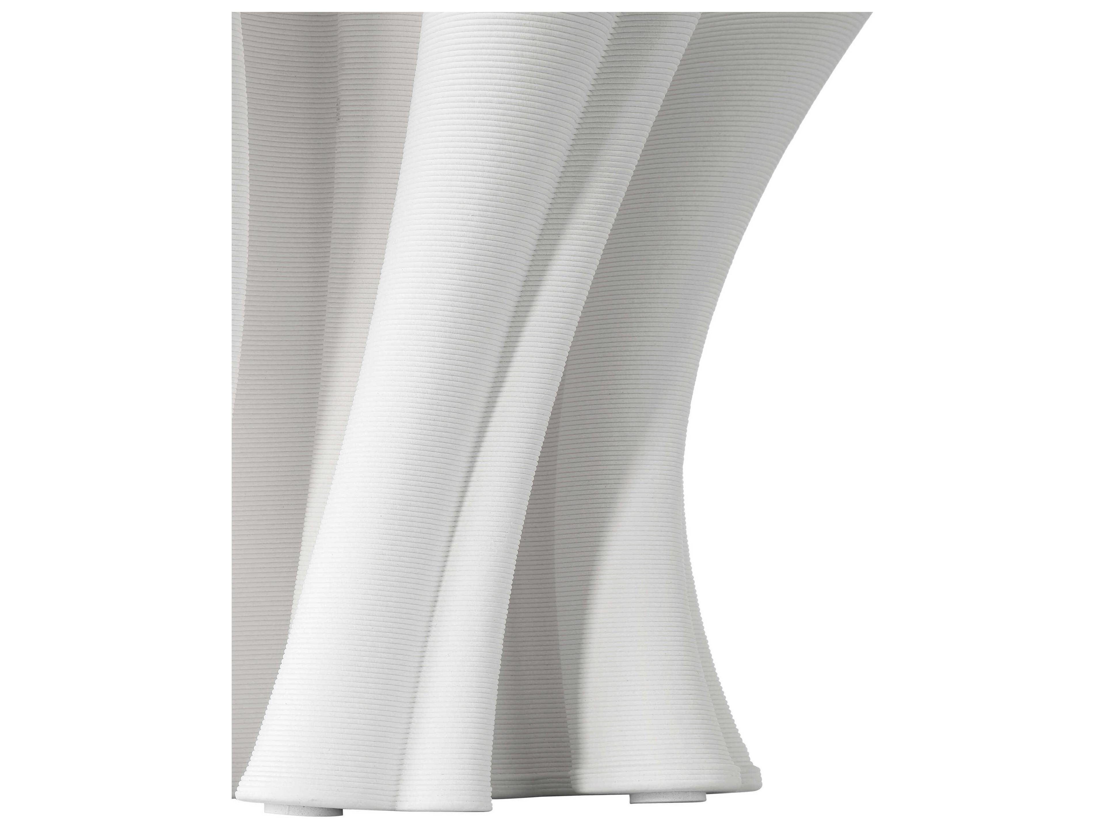 Currey & Company Godet Twist White Vase