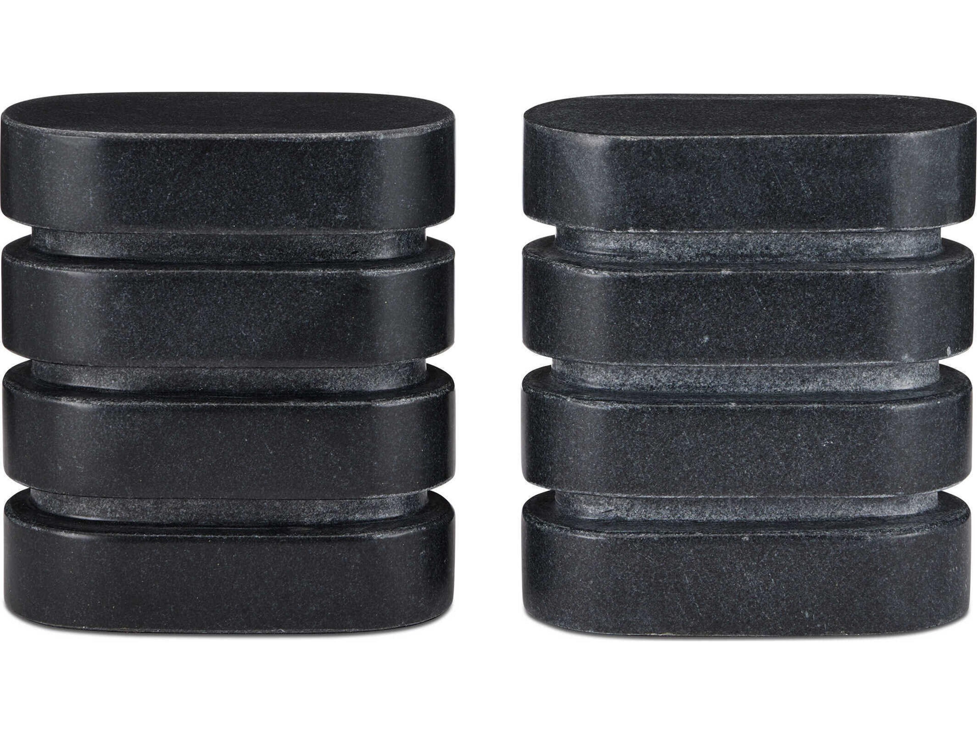 Currey & Company Bheslana Marble Black Object (Set of 2)