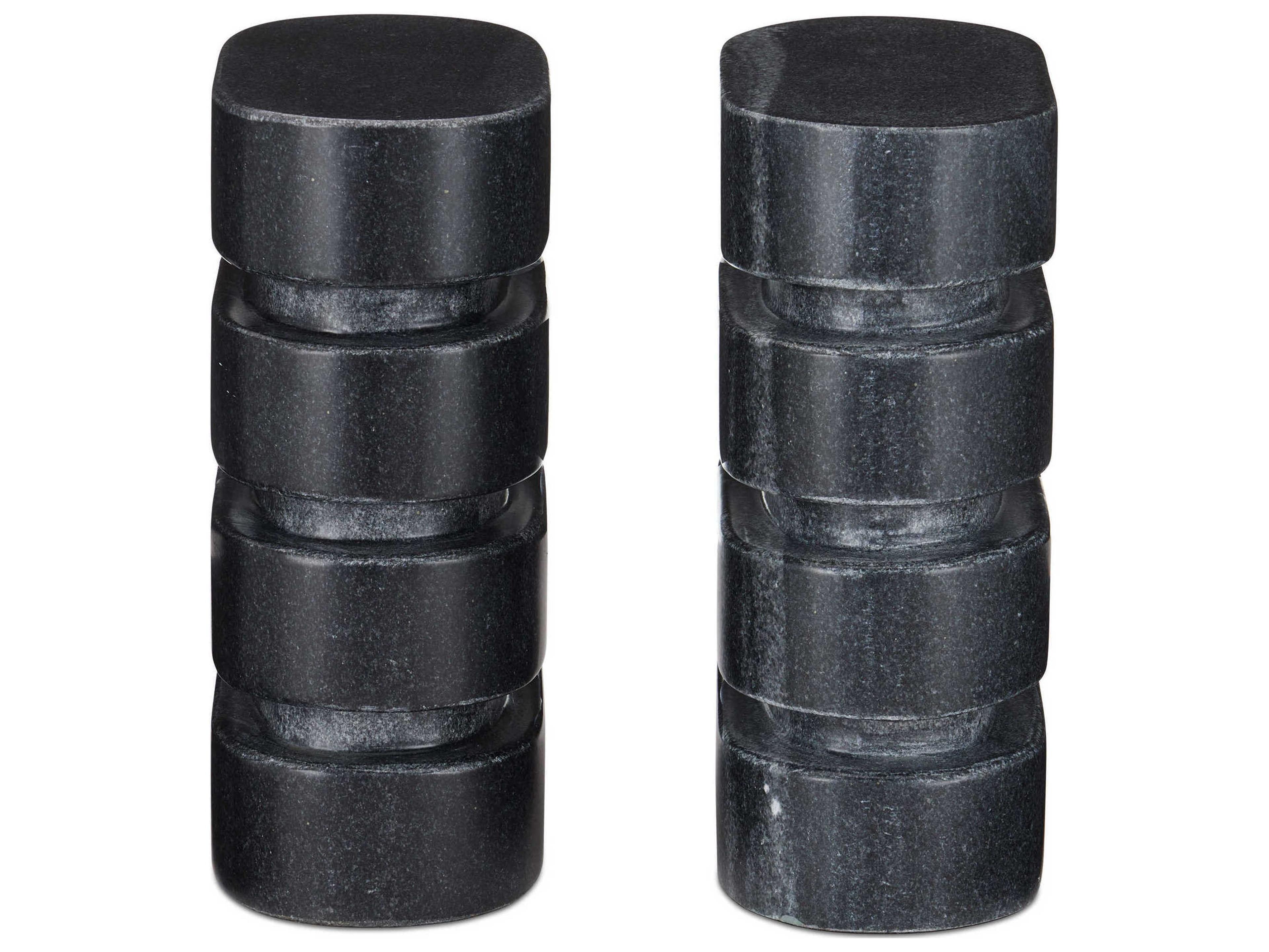 Currey & Company Bheslana Marble Black Object (Set of 2)