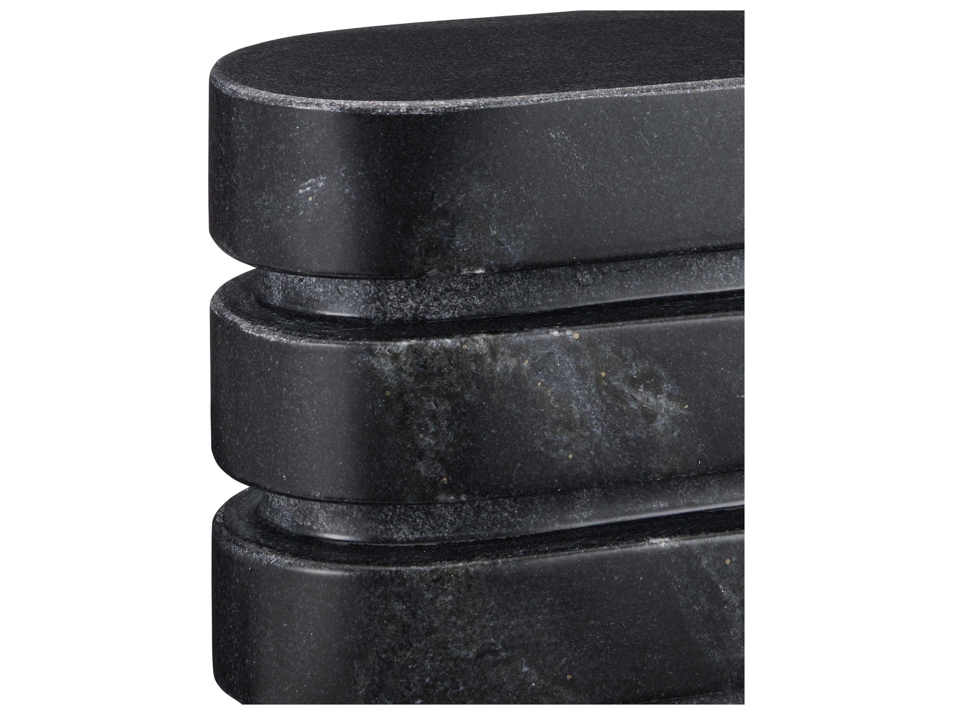 Currey & Company Bheslana Marble Black Object (Set of 2)