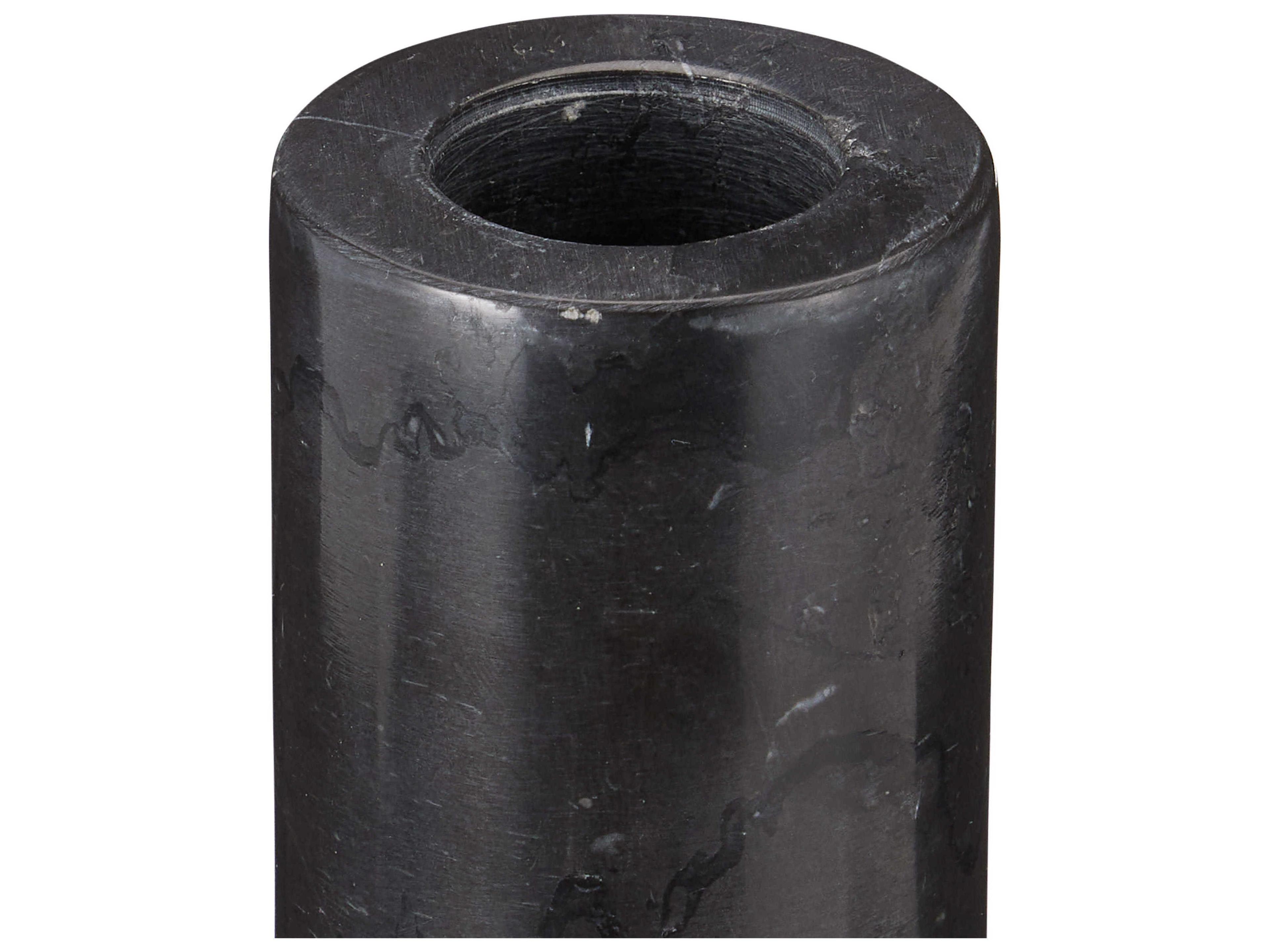 Currey & Company Lithos Black Candle Holder (Set of 2)