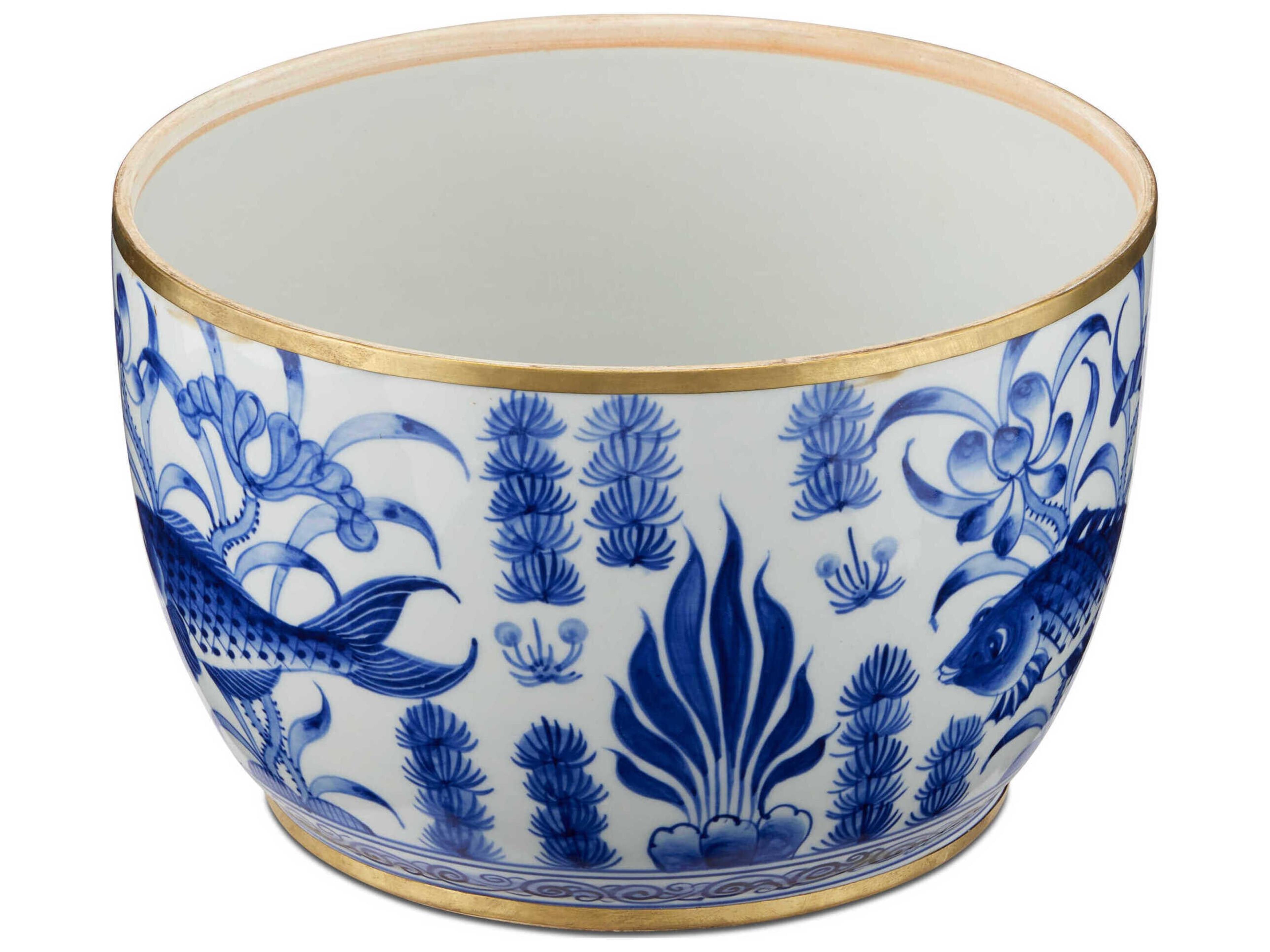 Currey & Company Blue White Rice Tureen (Set of 3)