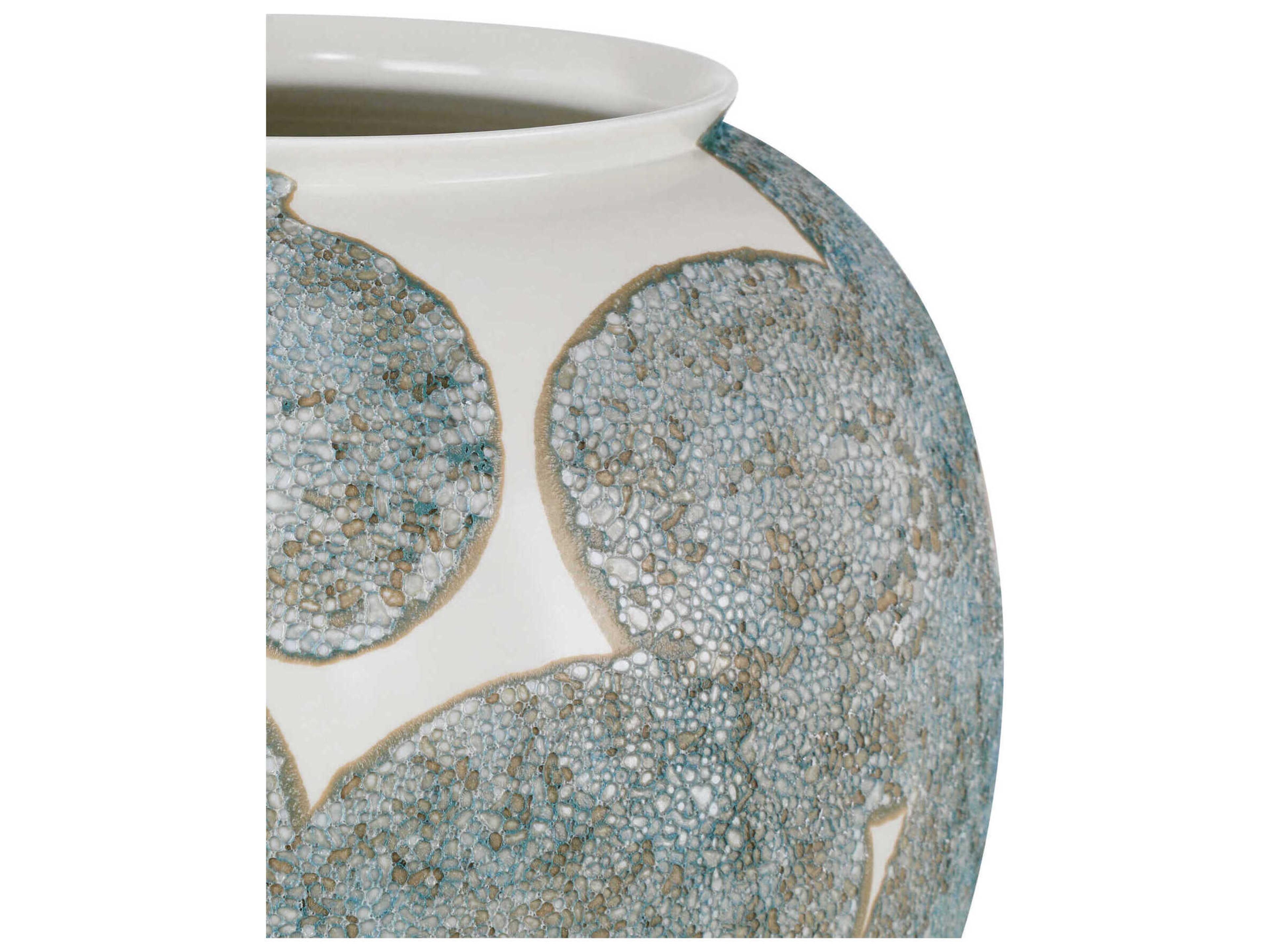 Currey & Company Bloom Blue Ivory Vase