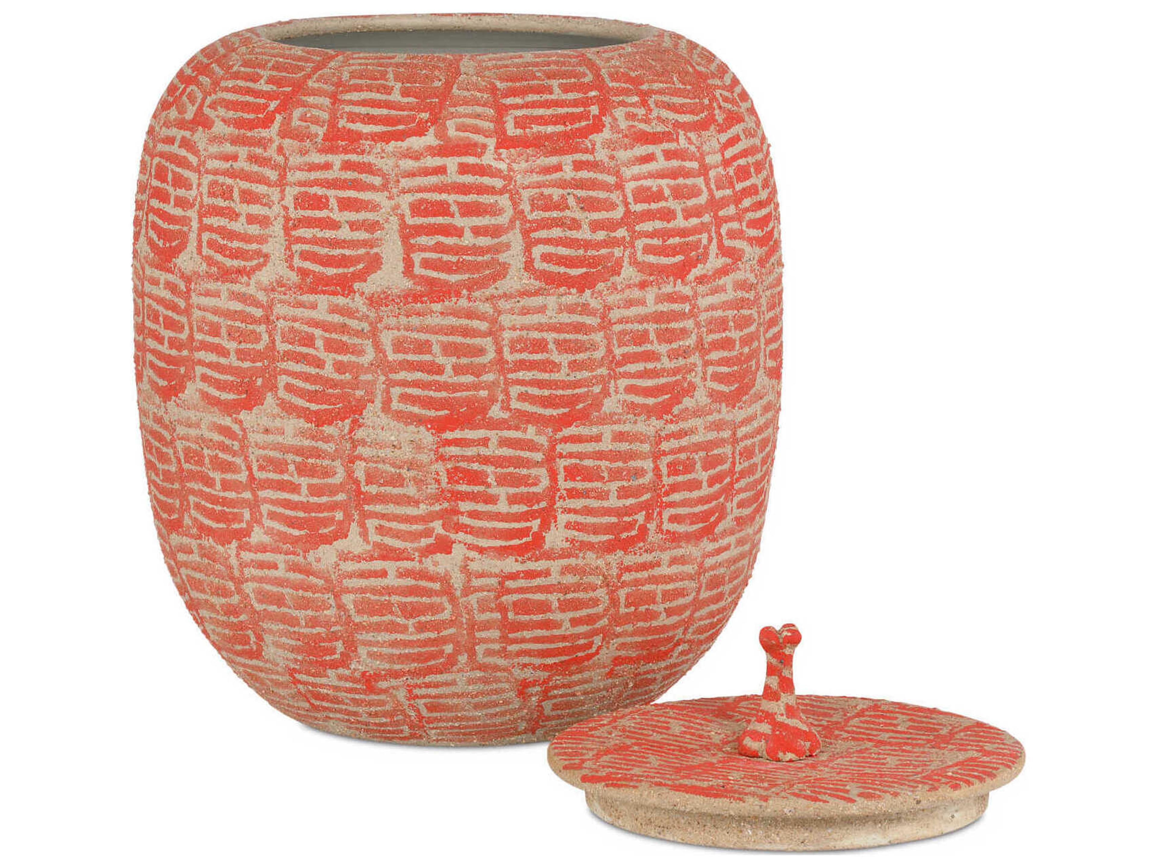 Currey & Company Happiness Red Preserve Jar