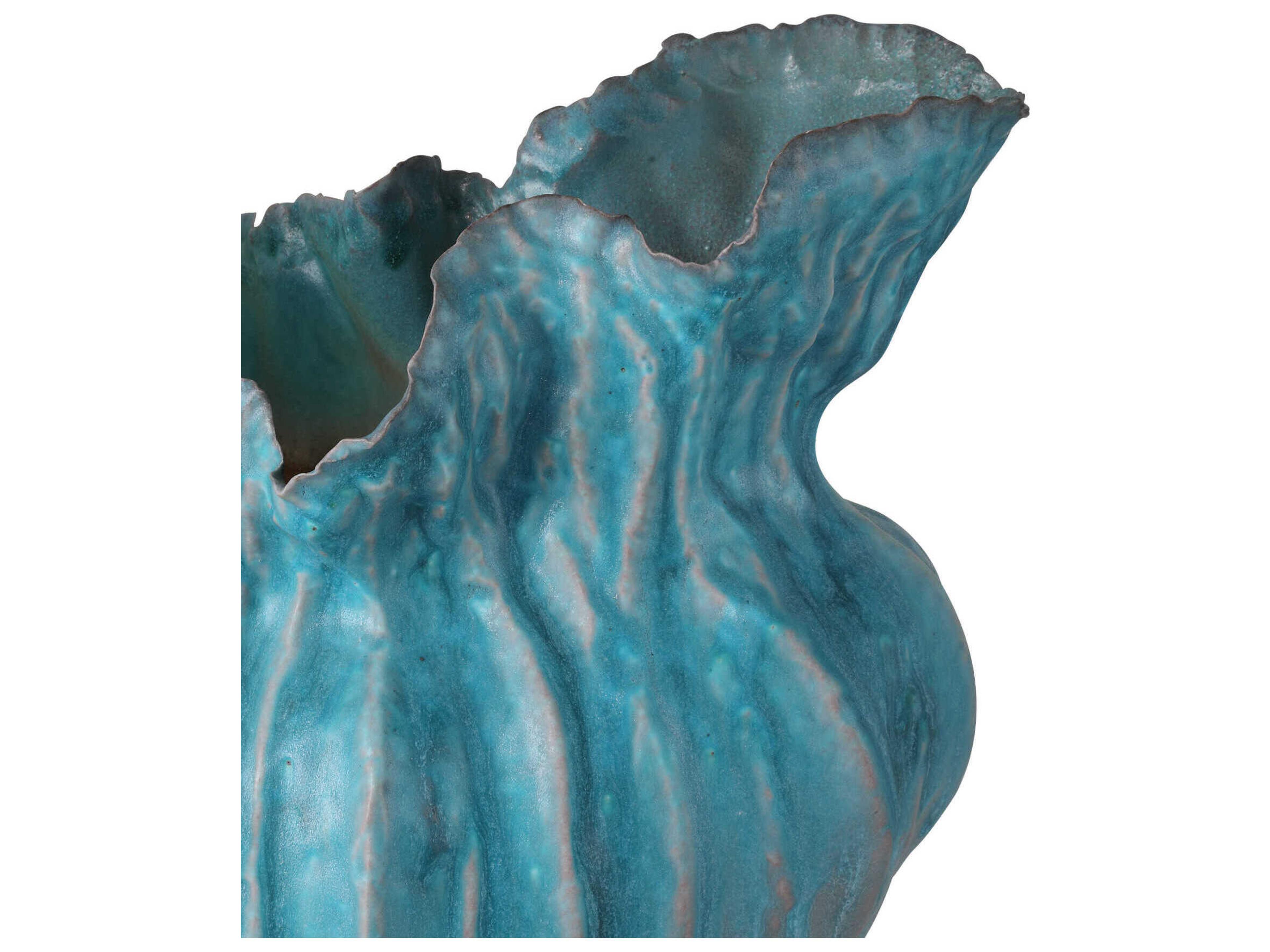 Currey & Company Flying Silk Blue Vase