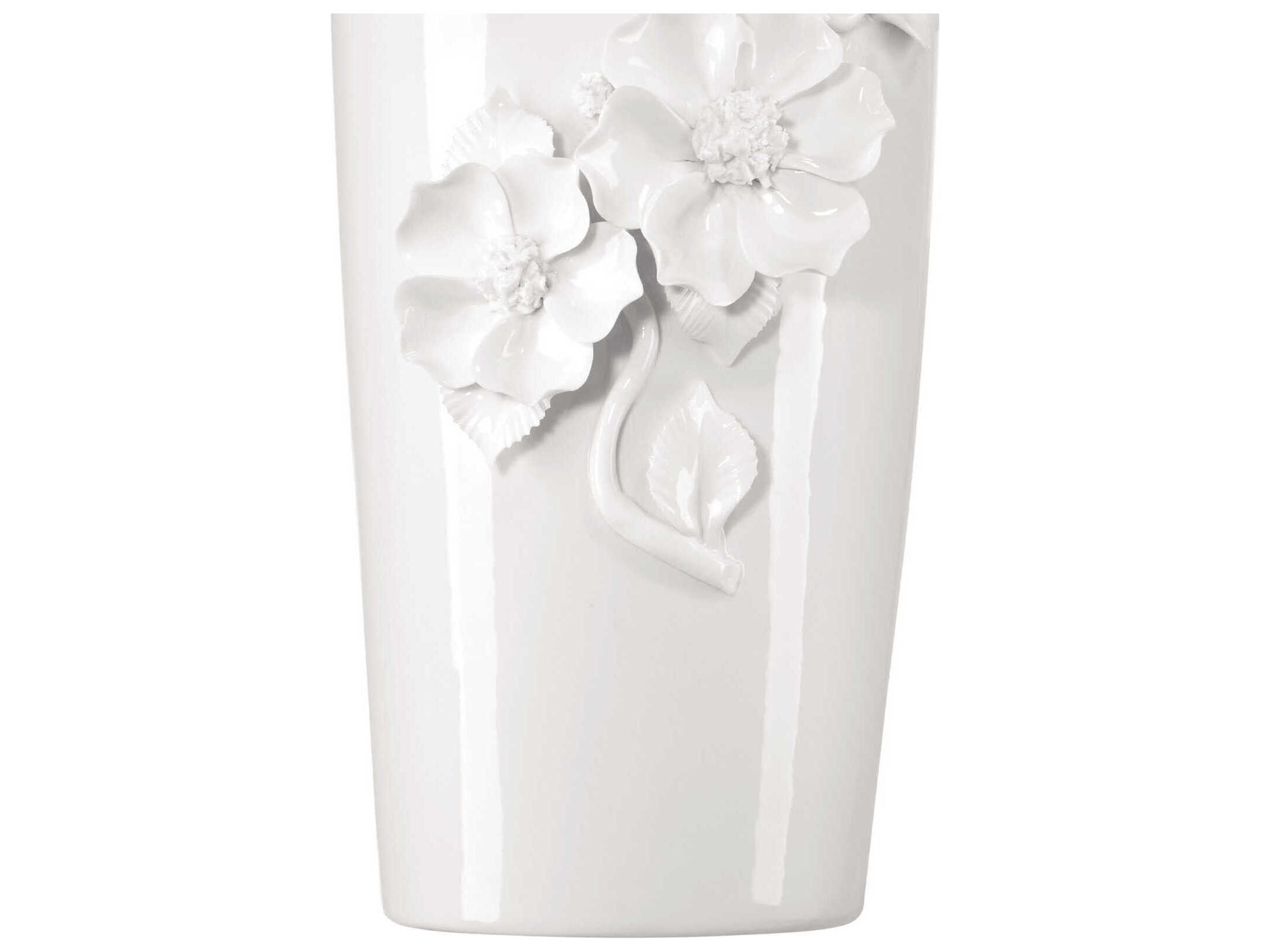 Currey & Company Flower Maria White Vase