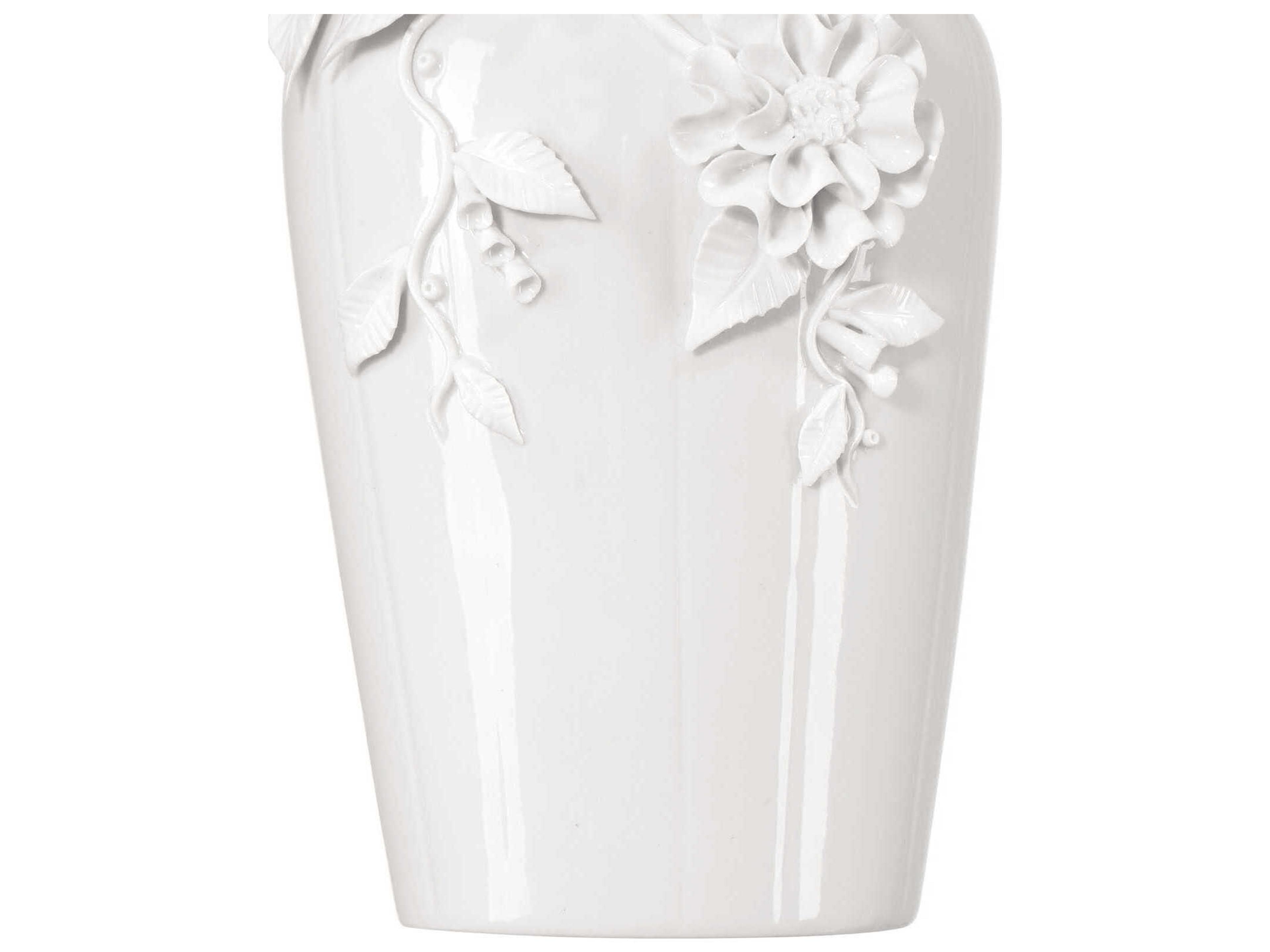 Currey & Company Flower Maria White Vase