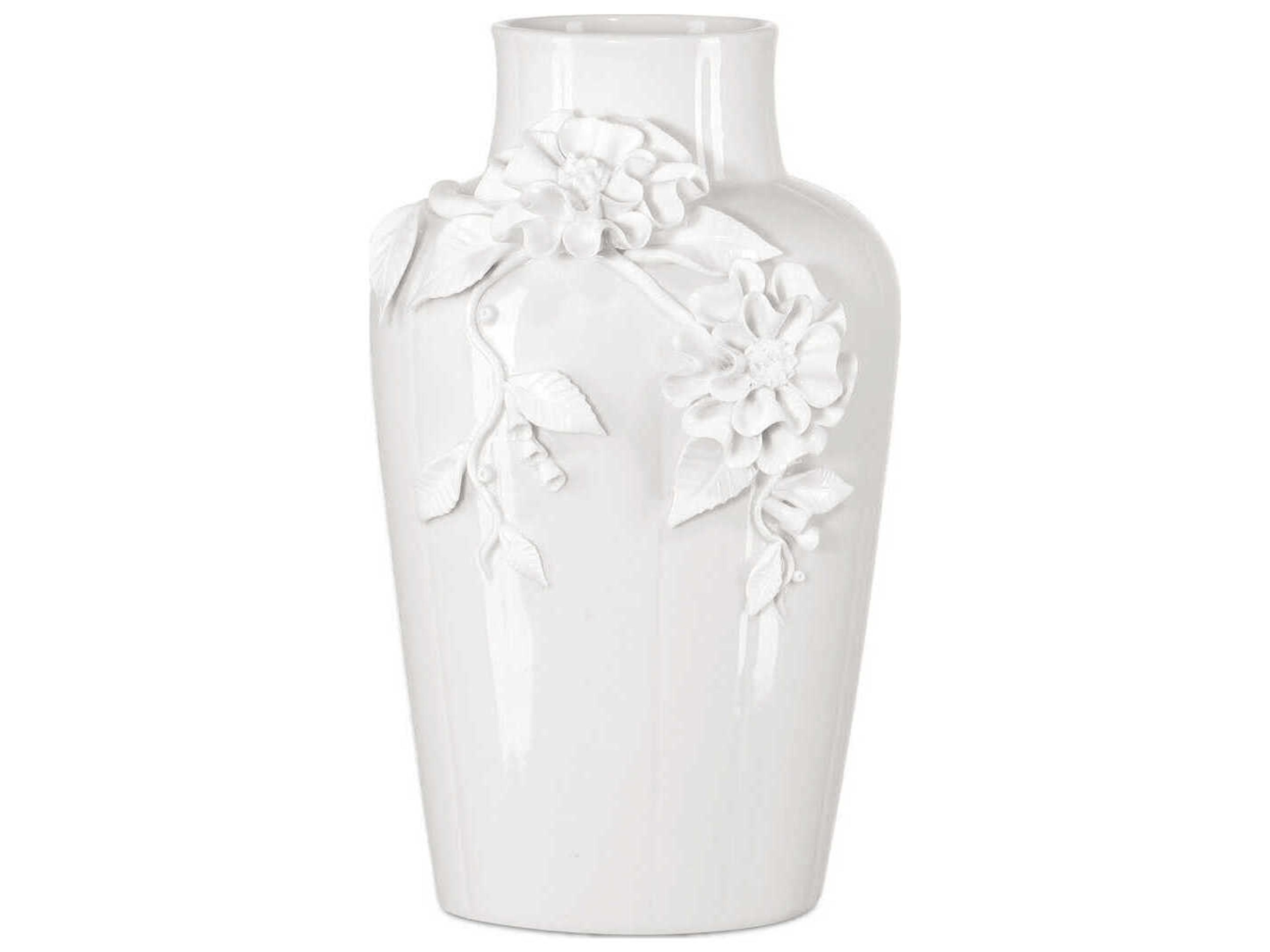 Currey & Company Flower Maria White Vase