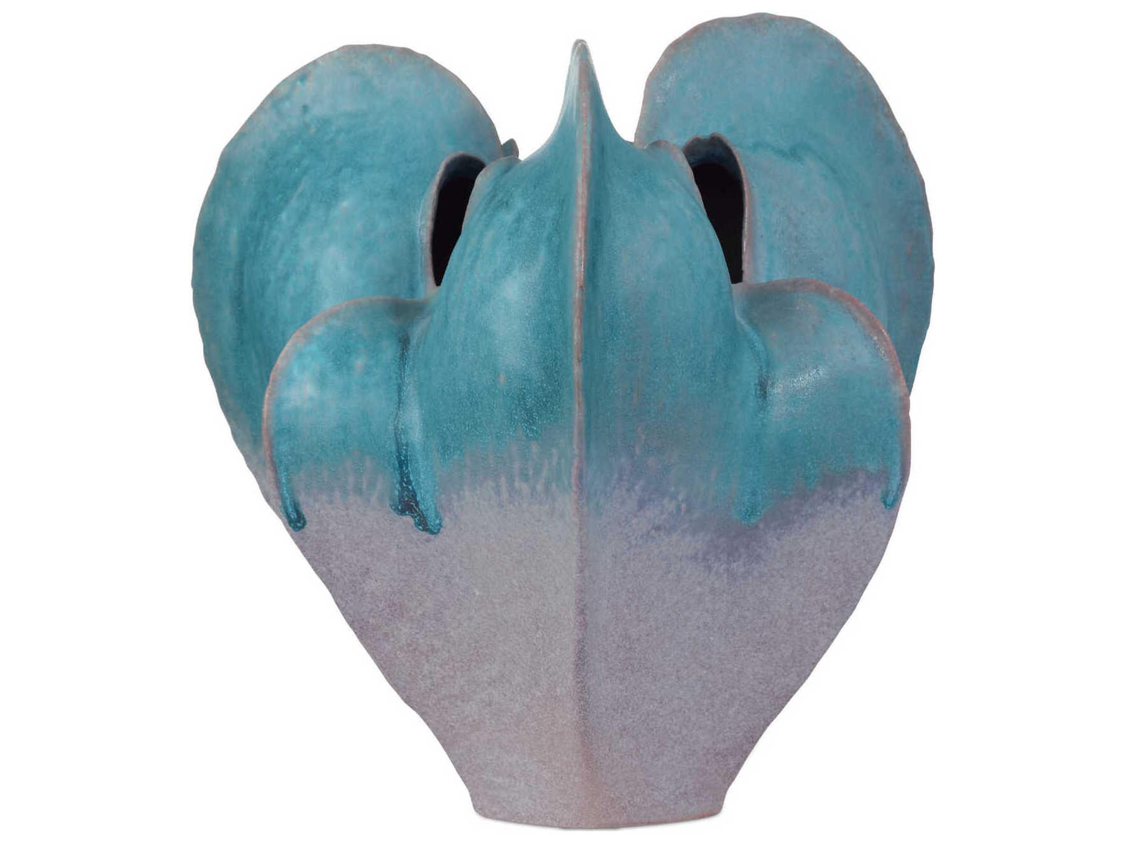 Currey & Company Free-Form Blue Vase
