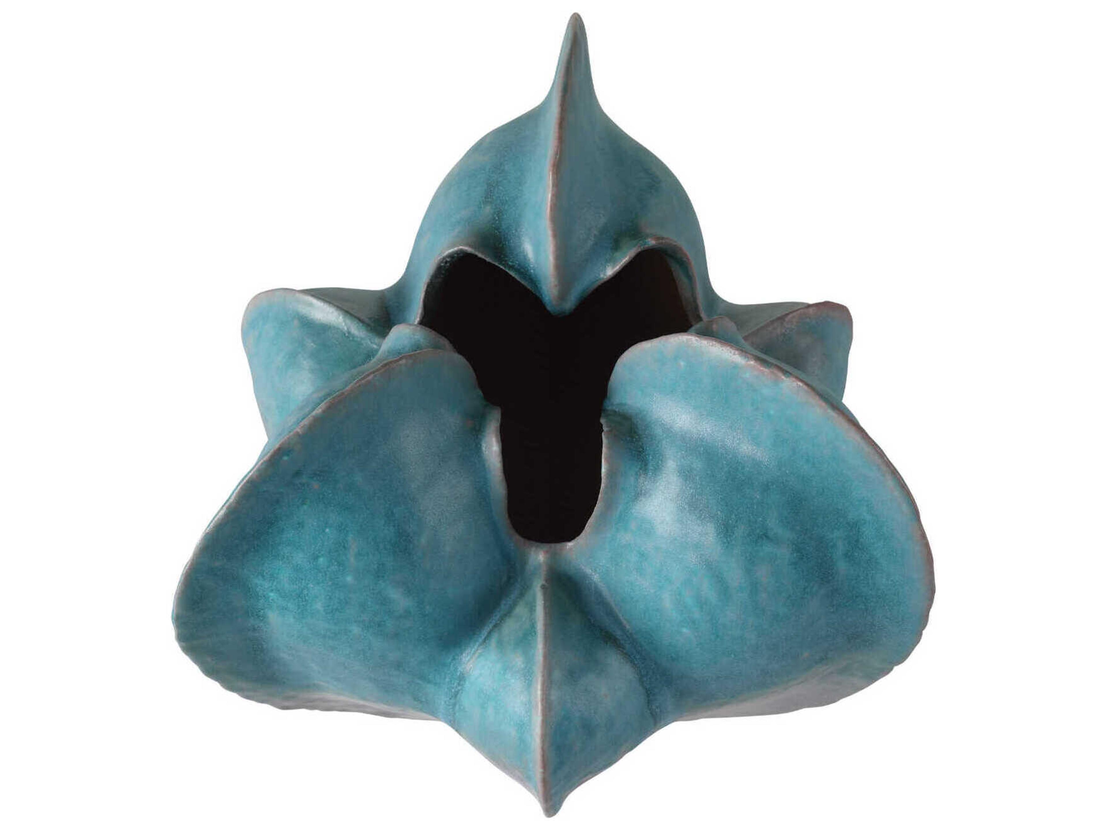 Currey & Company Free-Form Blue Vase