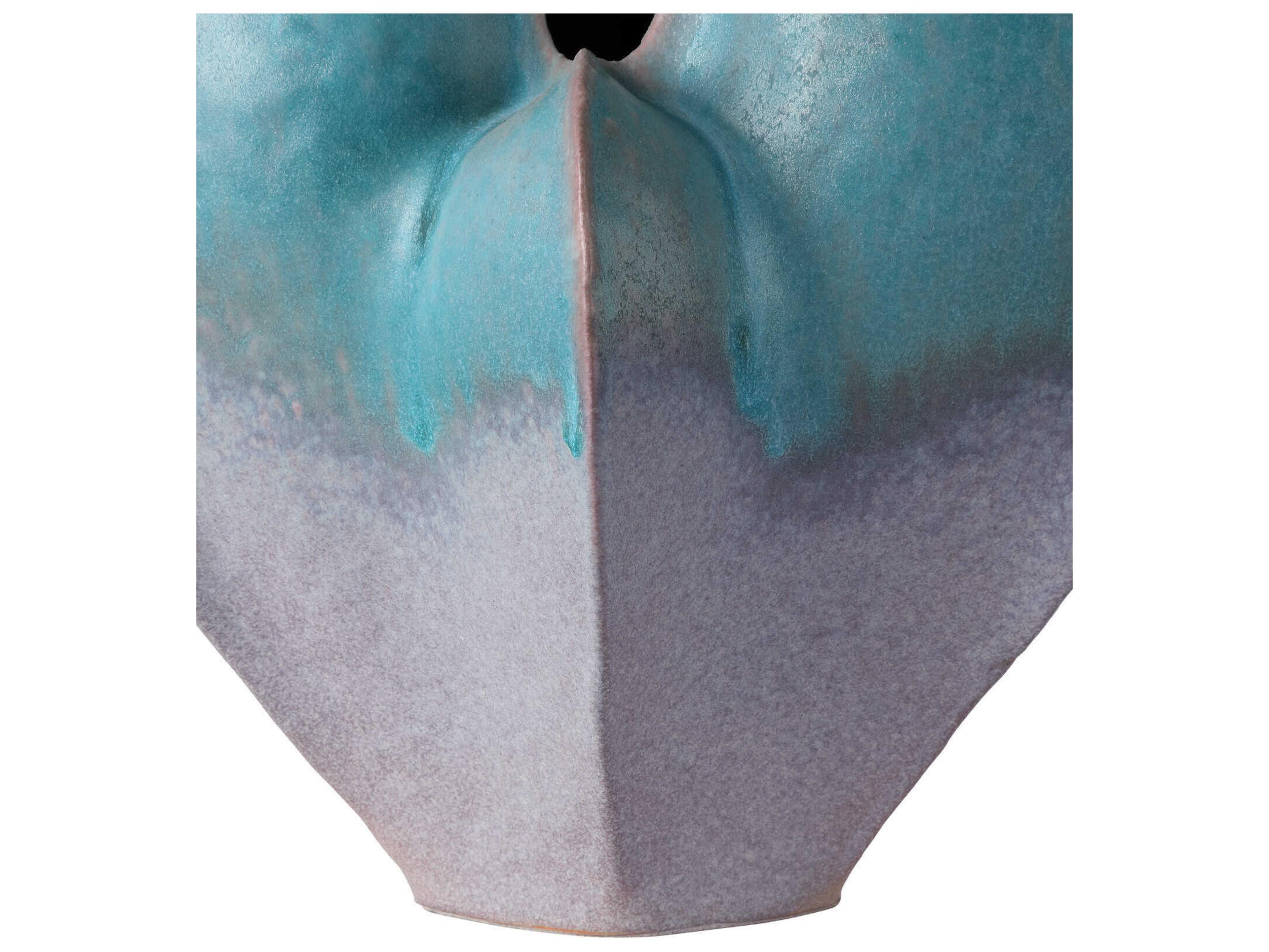 Currey & Company Free-Form Blue Vase
