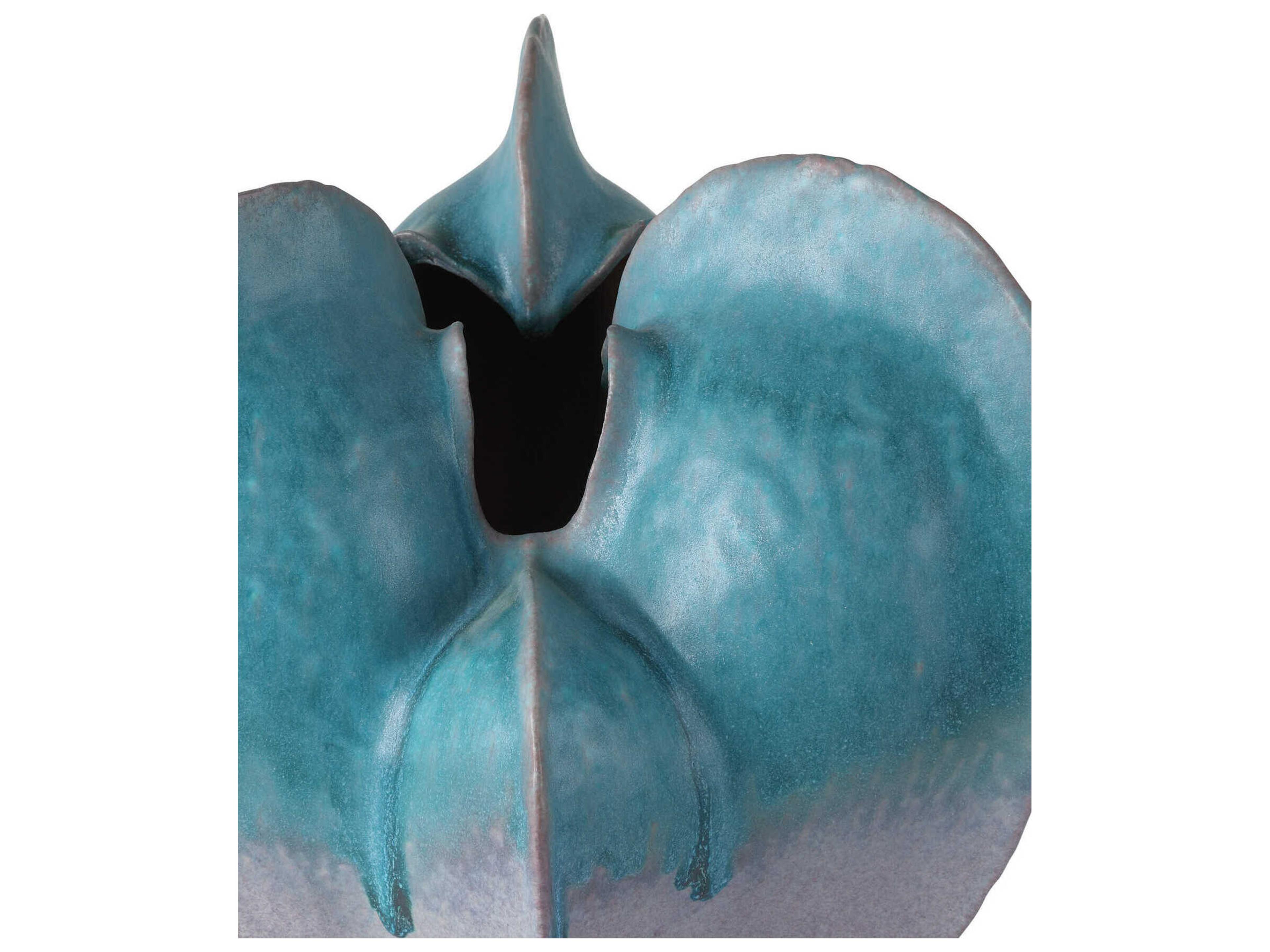 Currey & Company Free-Form Blue Vase