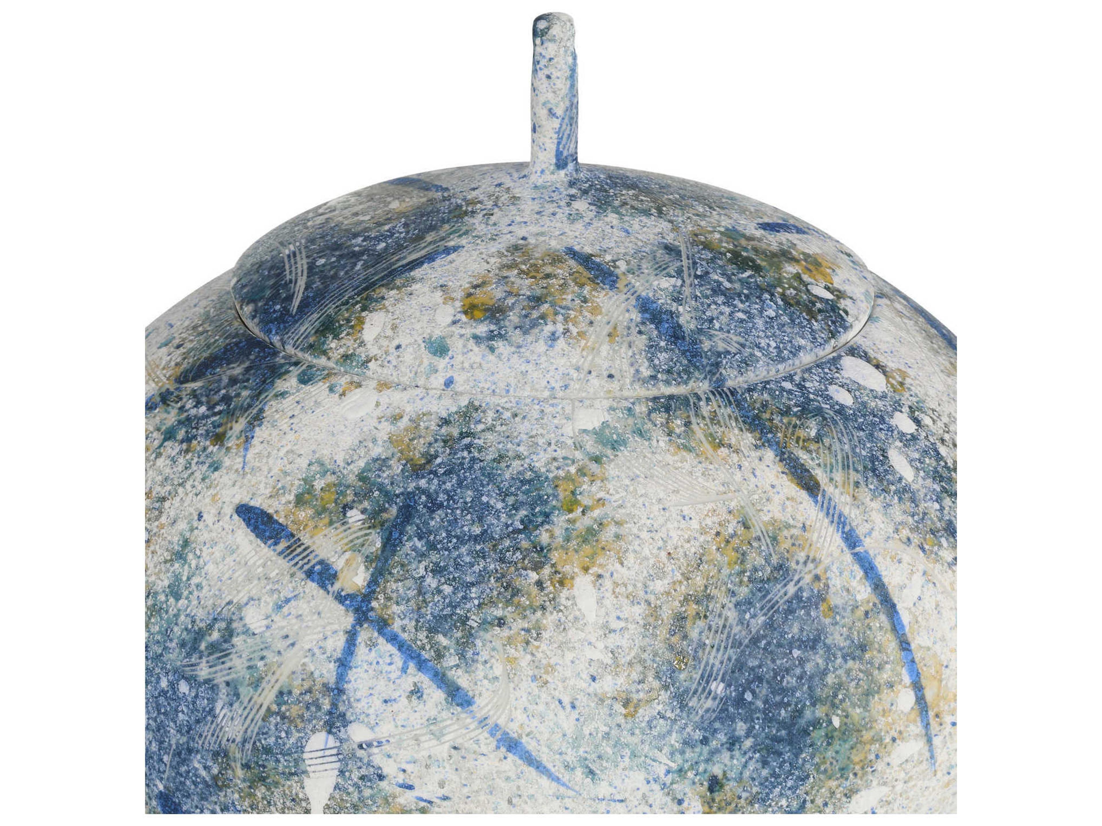 Currey & Company Jackson Blue White Vase