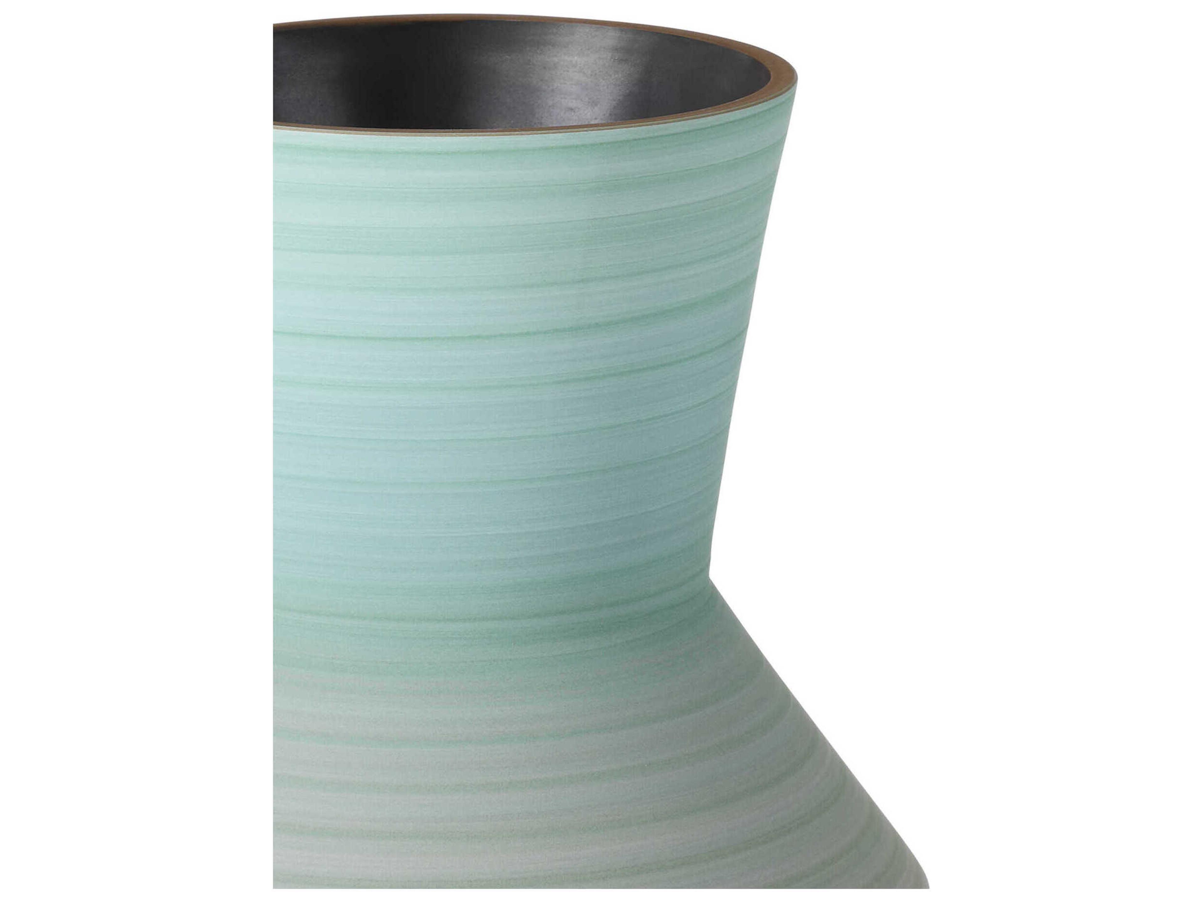 Currey & Company Happy 80's Brown Pale Blue Vase Set of 2