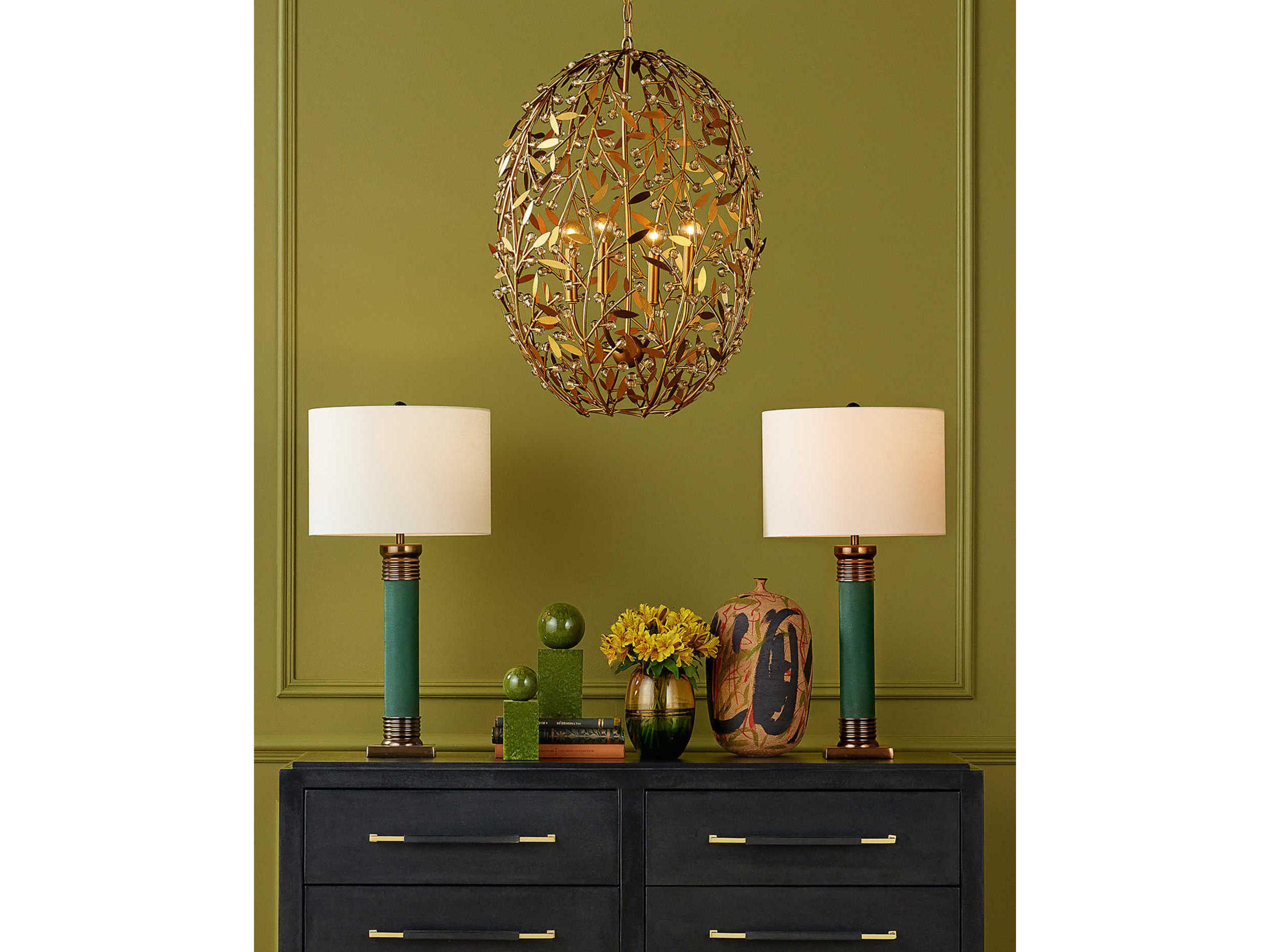 Currey & Company Nova Green Object Set of 2