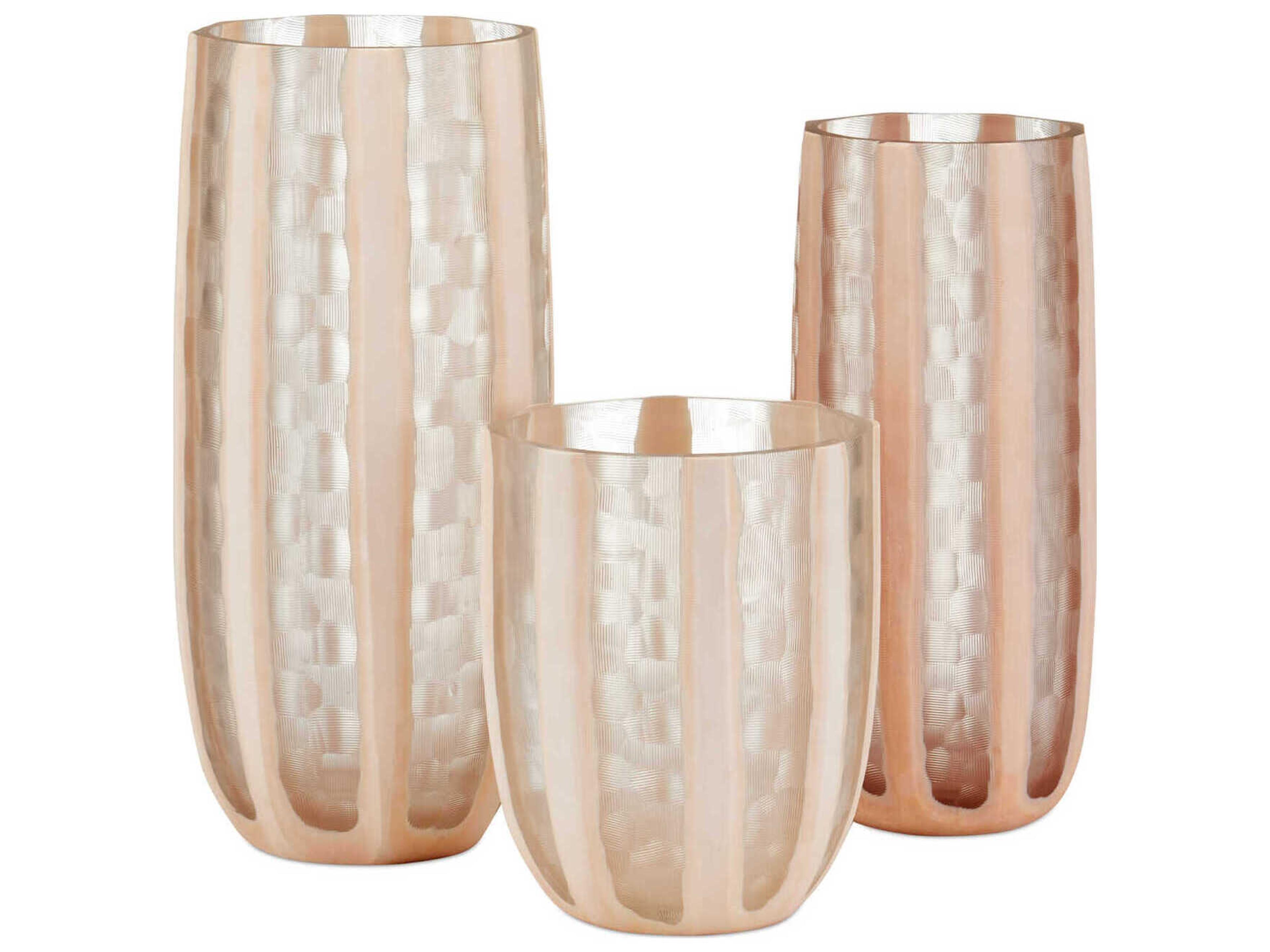 Currey & Company Merletto Glass Vase Set of 3