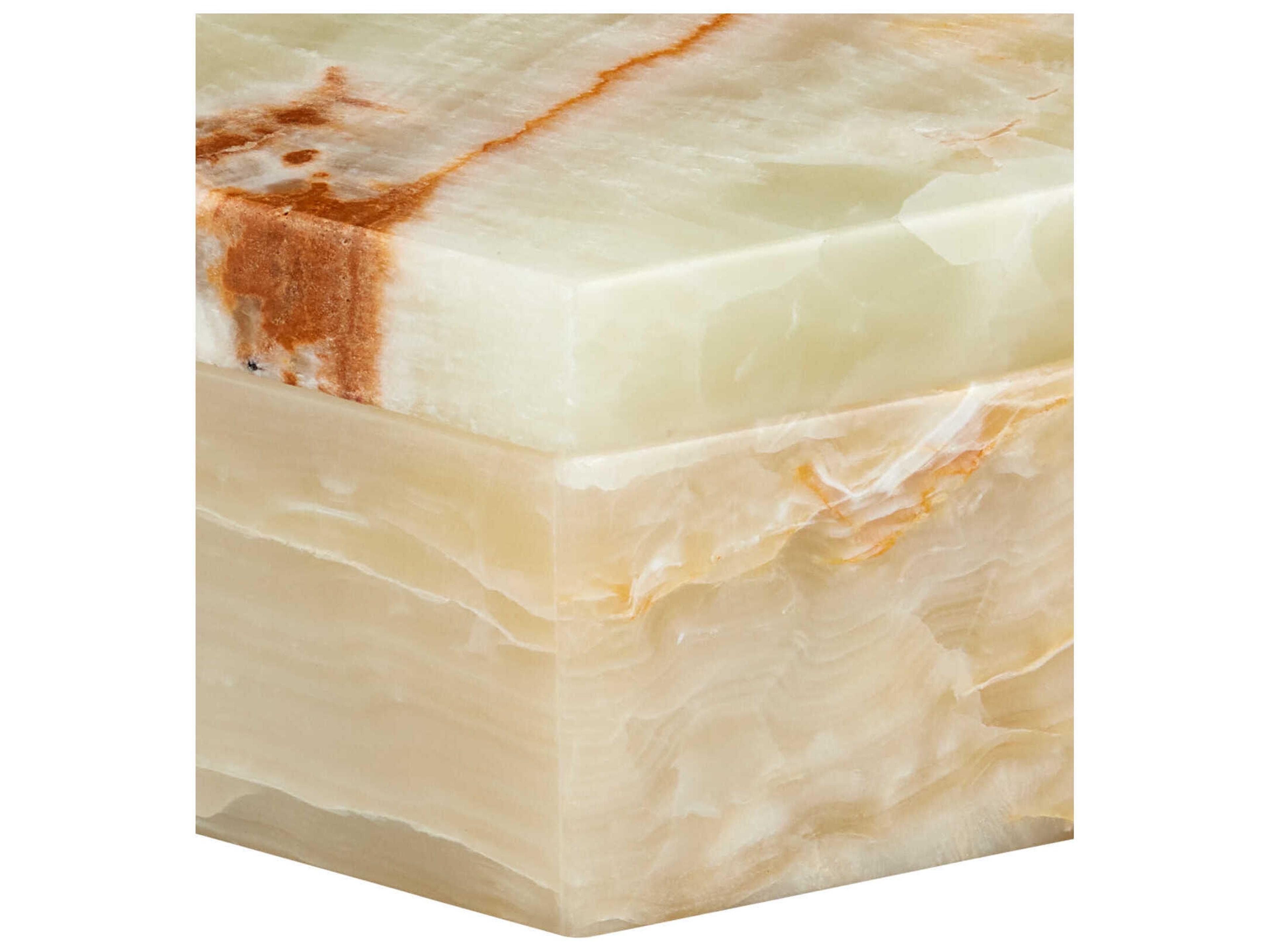 Currey & Company Arco Green Onyx Hexagon Box