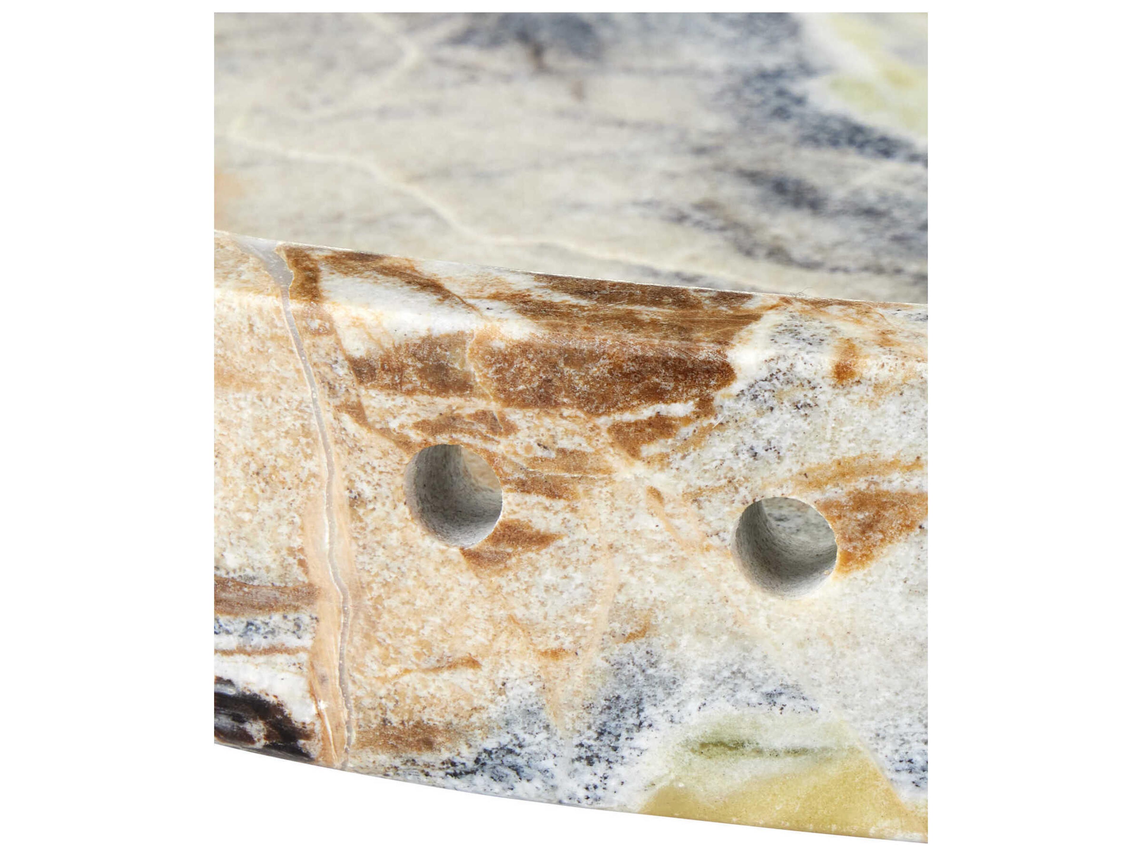 Currey & Company Freya Floral Jade Marble Tray