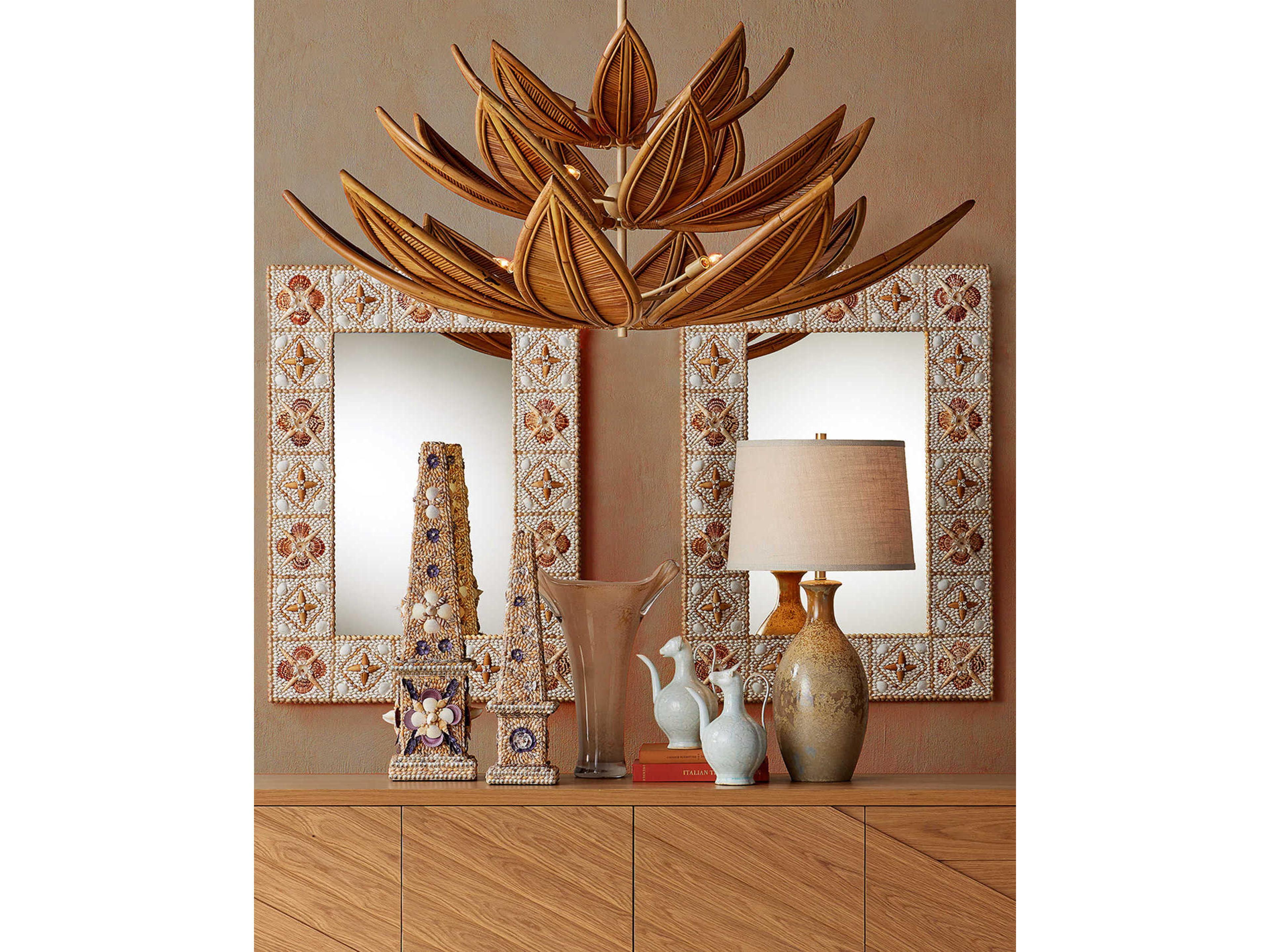 Currey & Company Coquillage Short Obelisk