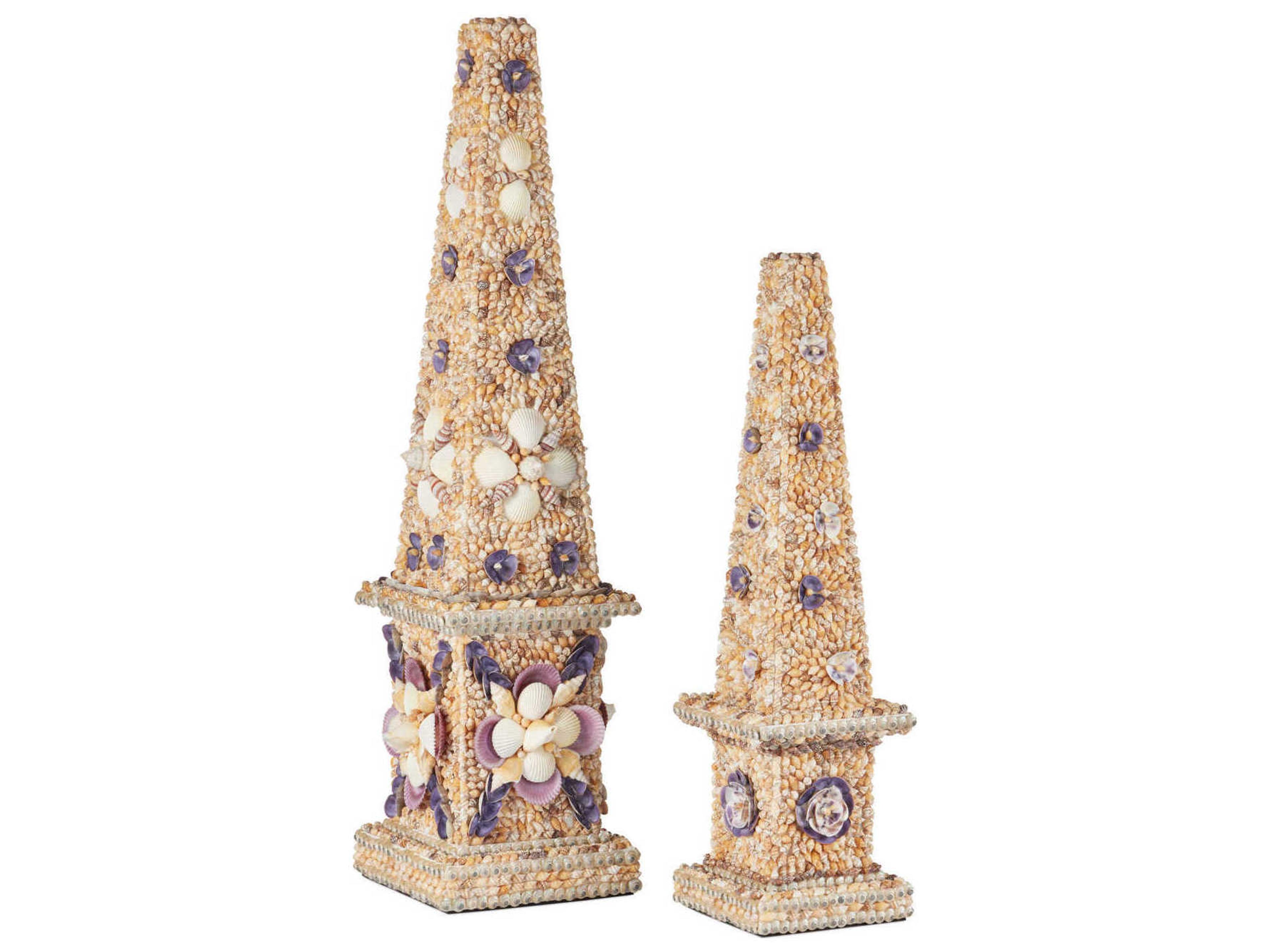 Currey & Company Coquillage Tall Obelisk