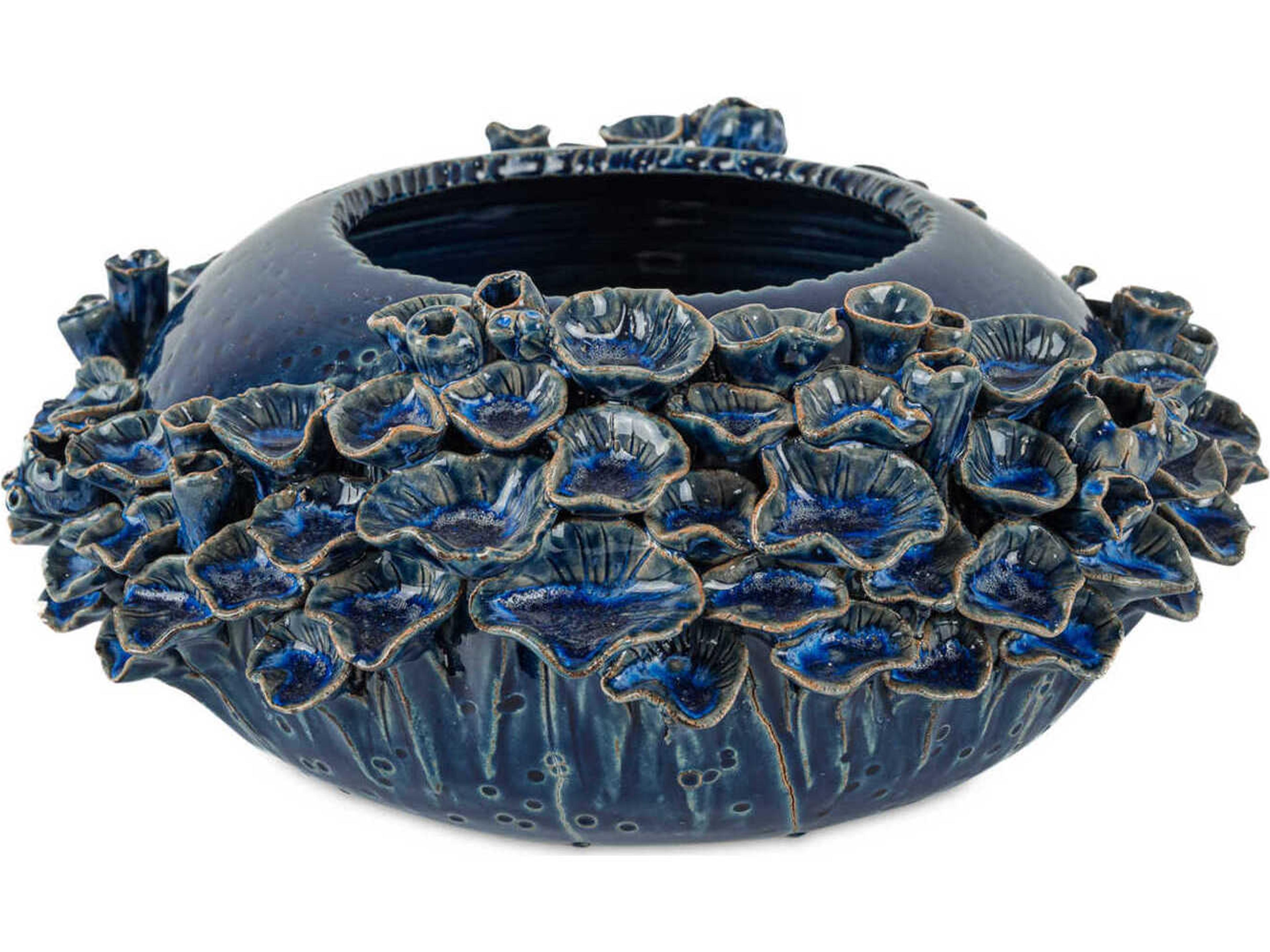 Currey & Company Sunken Blue Bowl