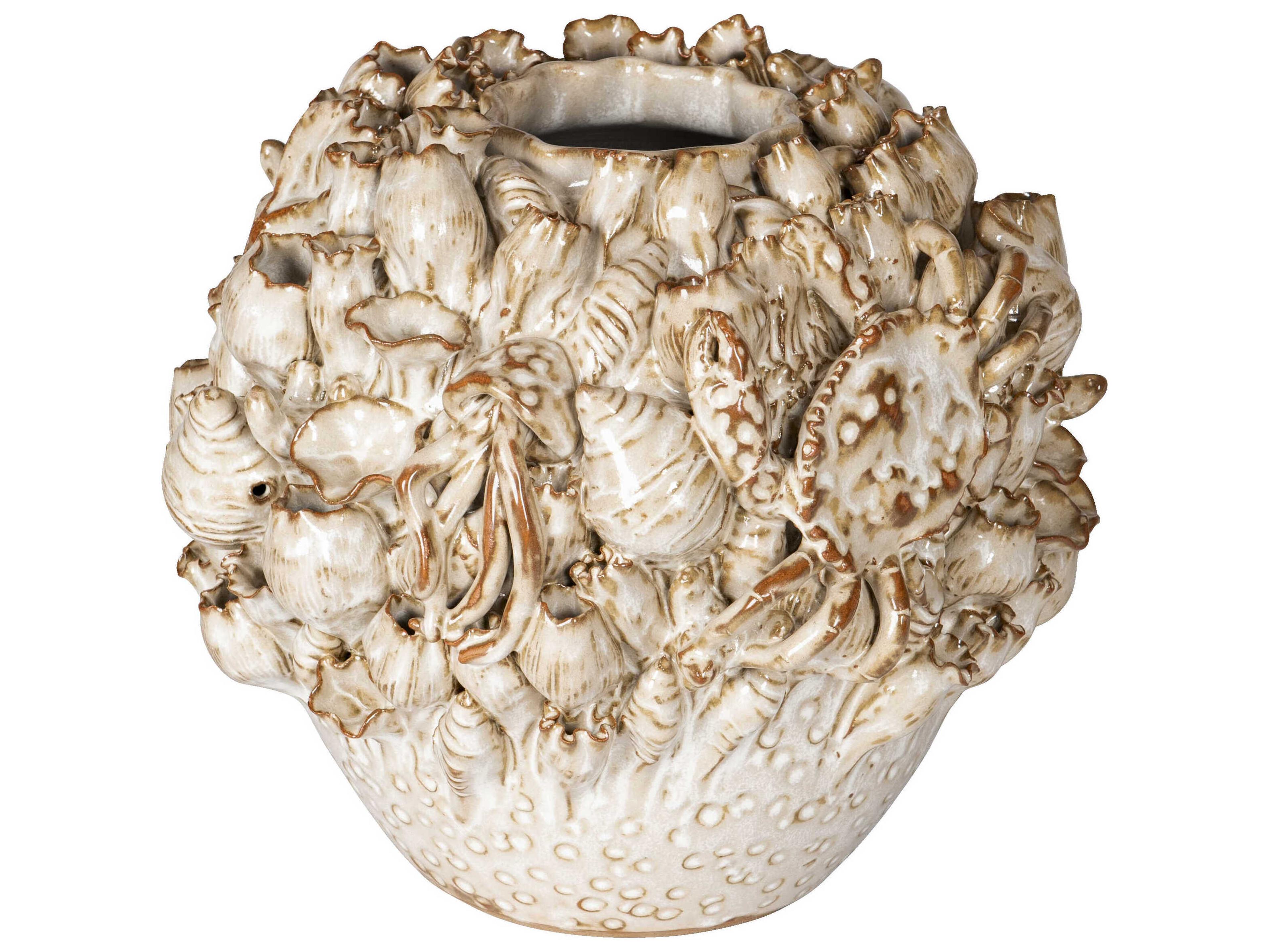 Currey & Company Tidal Milky White Vase