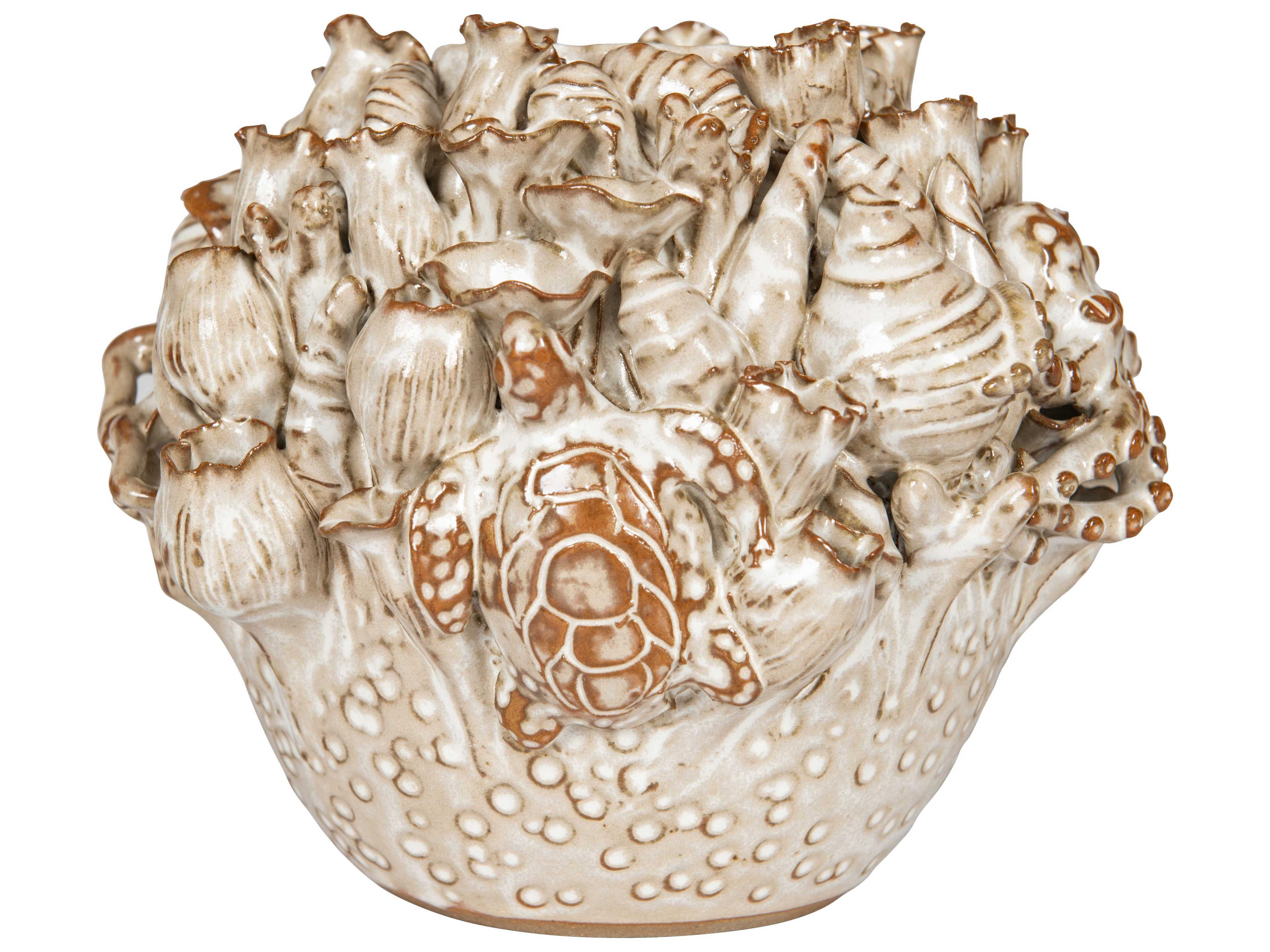 Currey & Company Tidal Milky White Vase