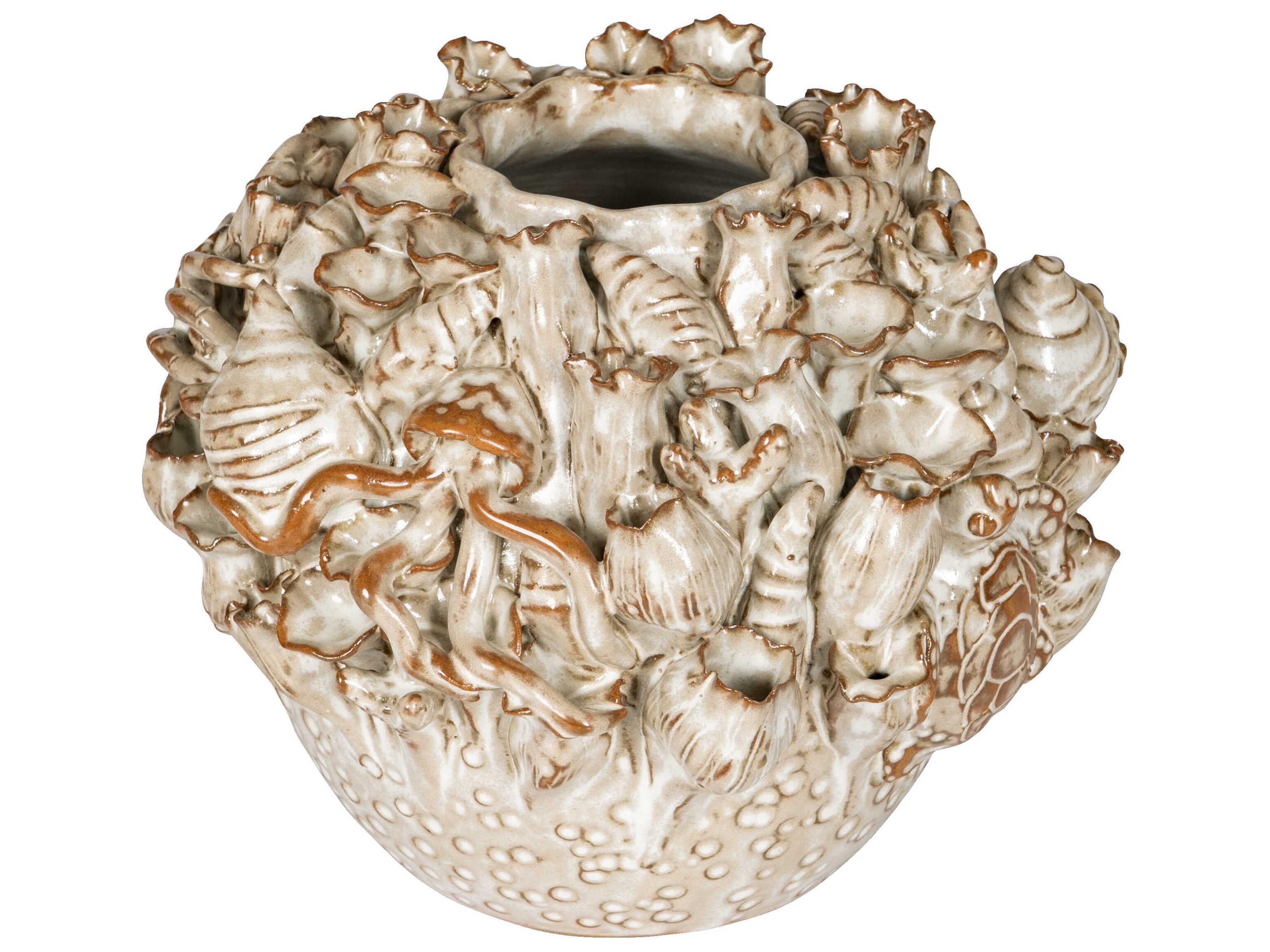 Currey & Company Tidal Milky White Vase