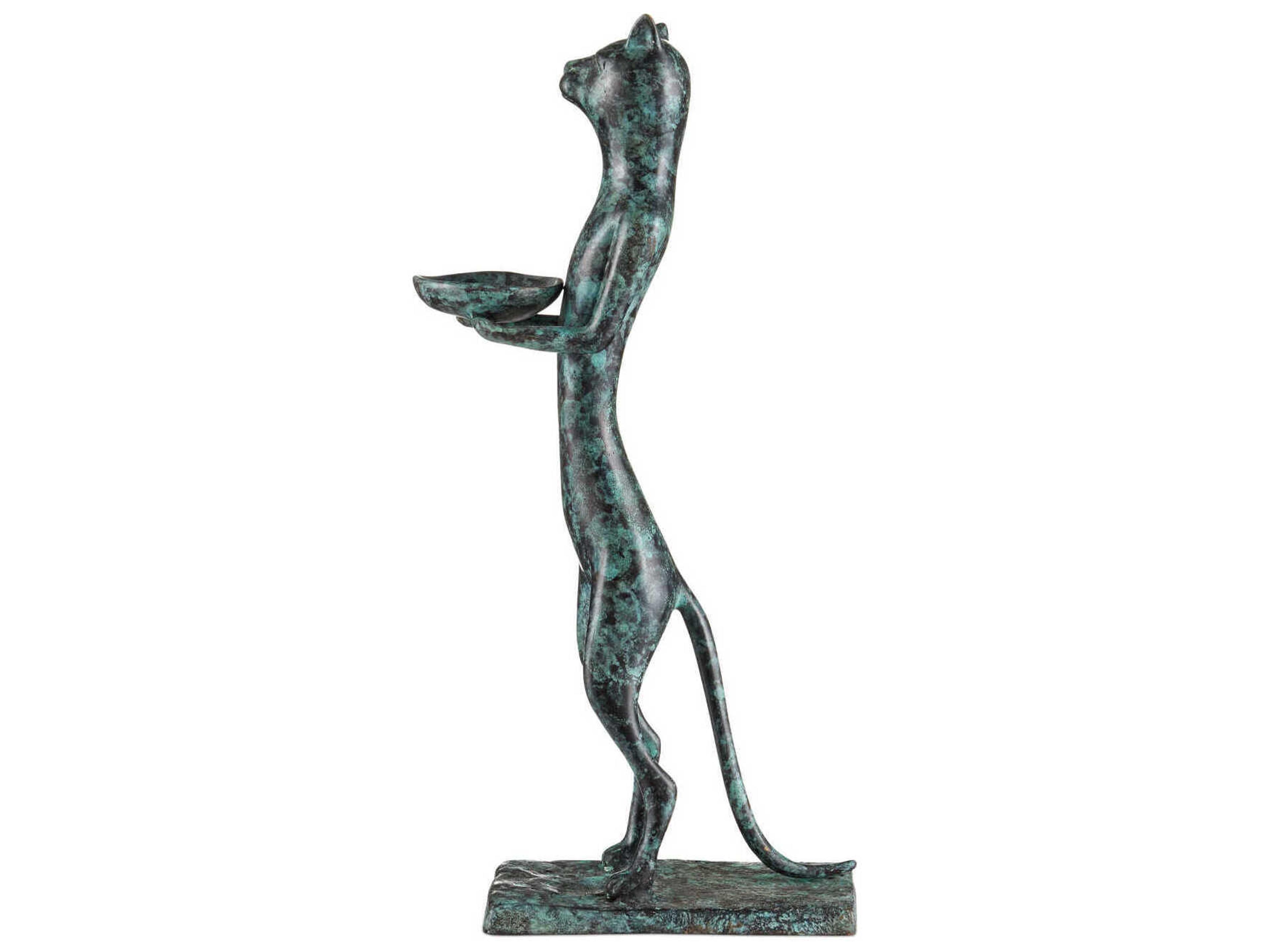Currey & Company Bastet Cat Bronze Sculpture