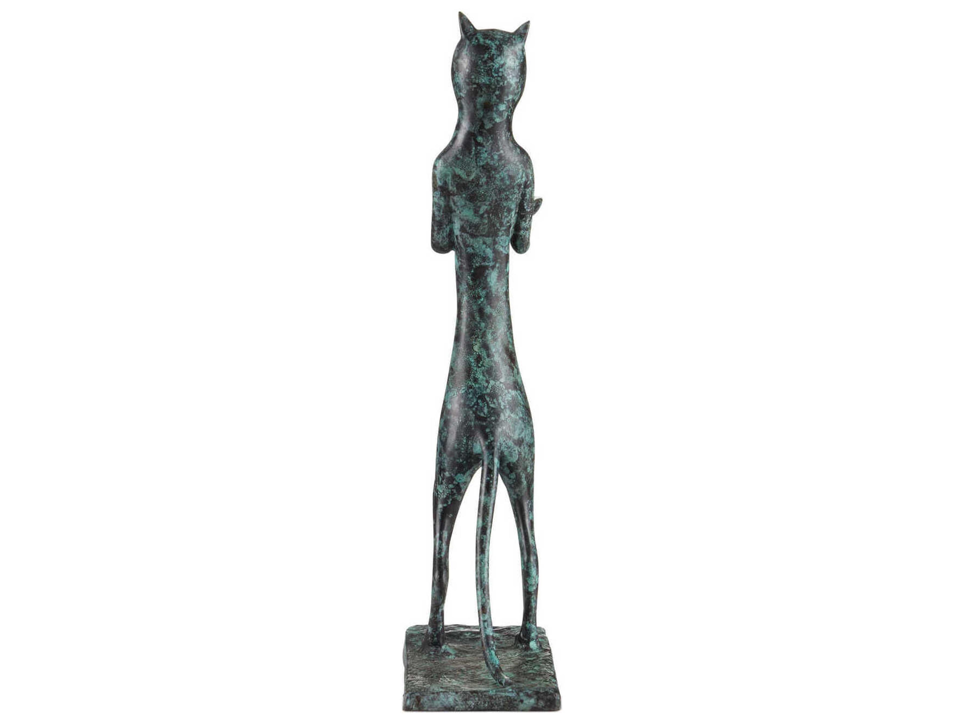 Currey & Company Bastet Cat Bronze Sculpture
