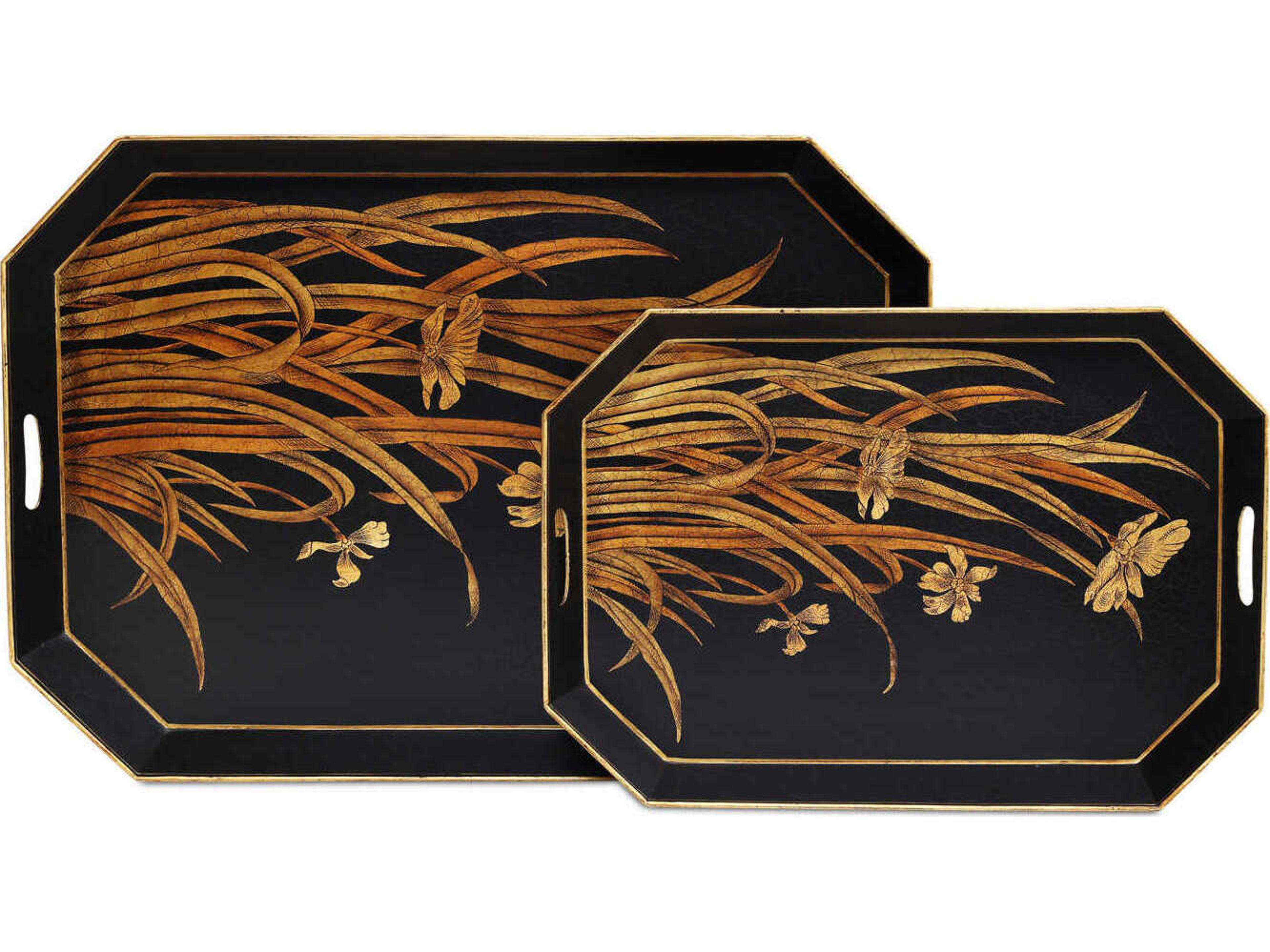 Glasshouse Tole Tray Set of 2