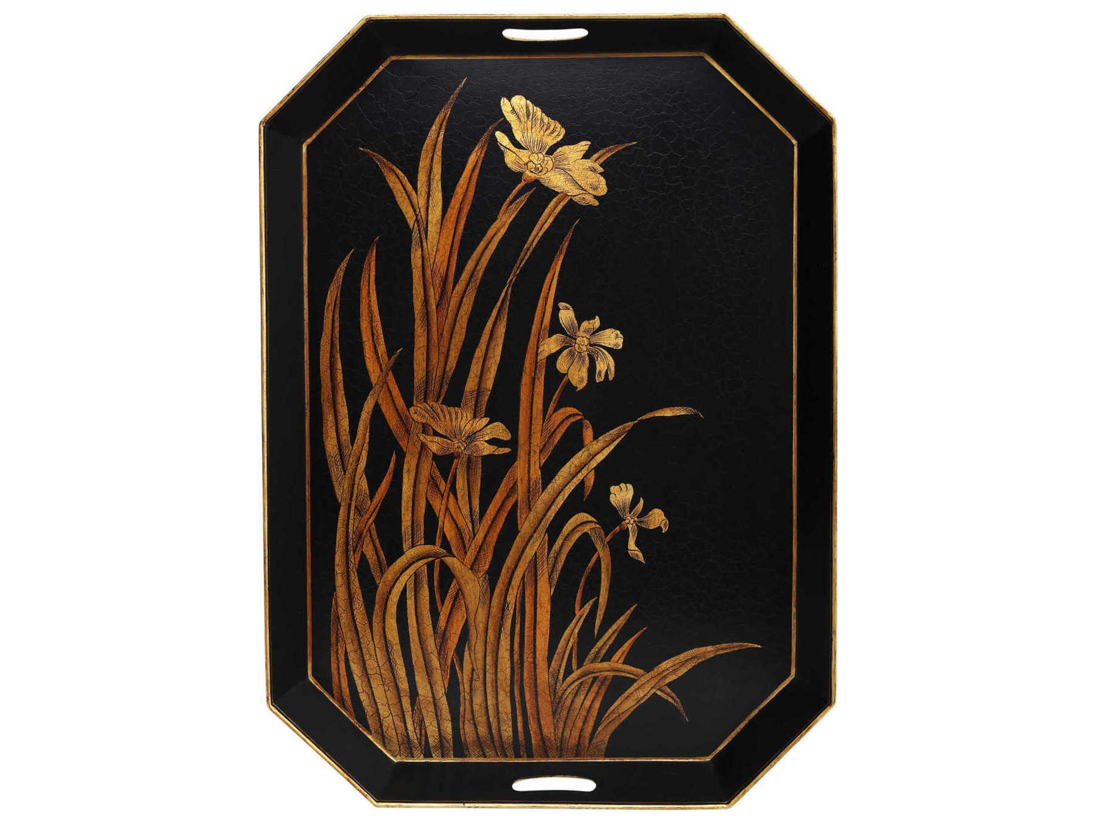 Currey & Company Glasshouse Tole Tray Set of 2