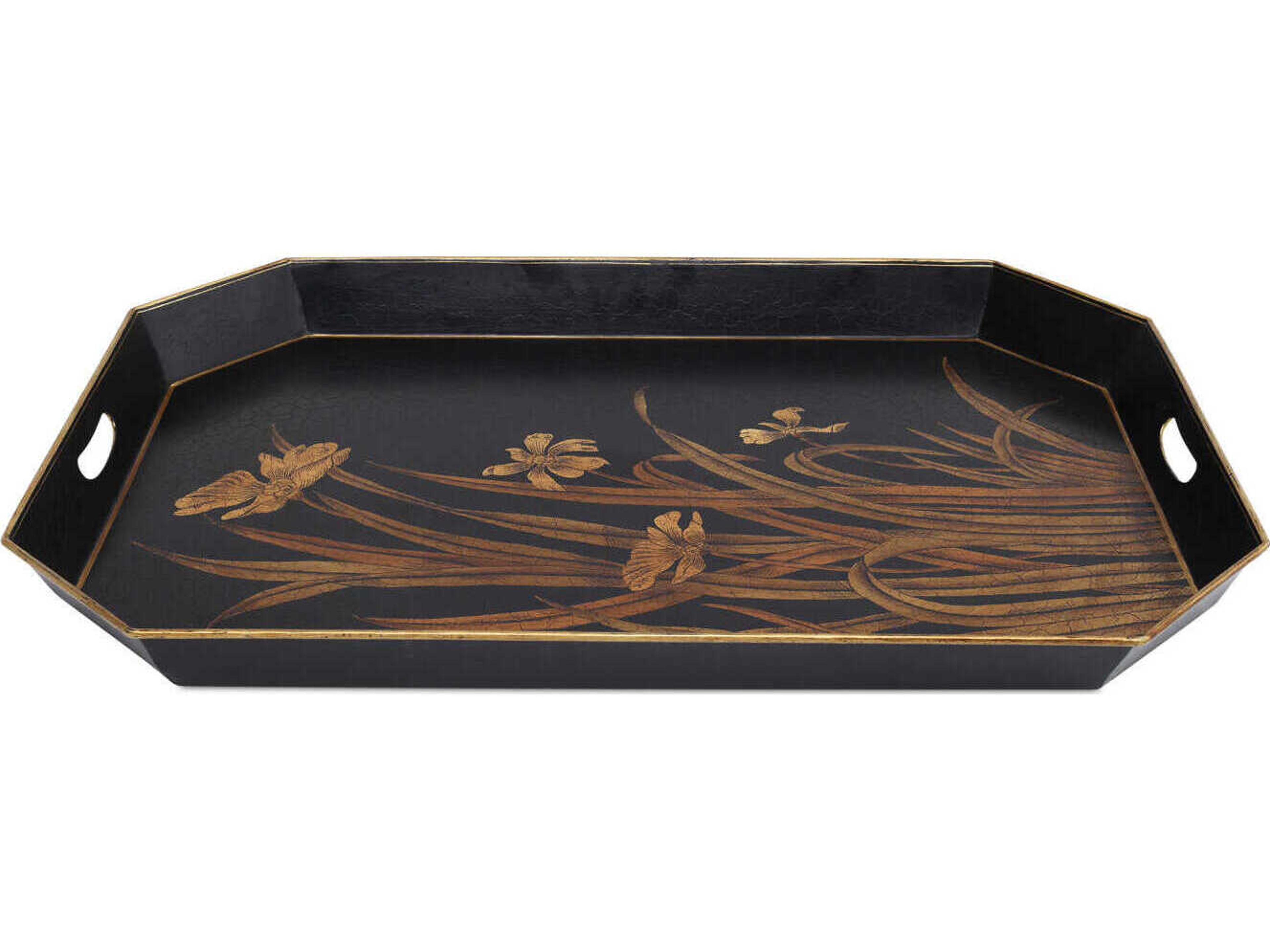 Currey & Company Glasshouse Tole Tray Set of 2